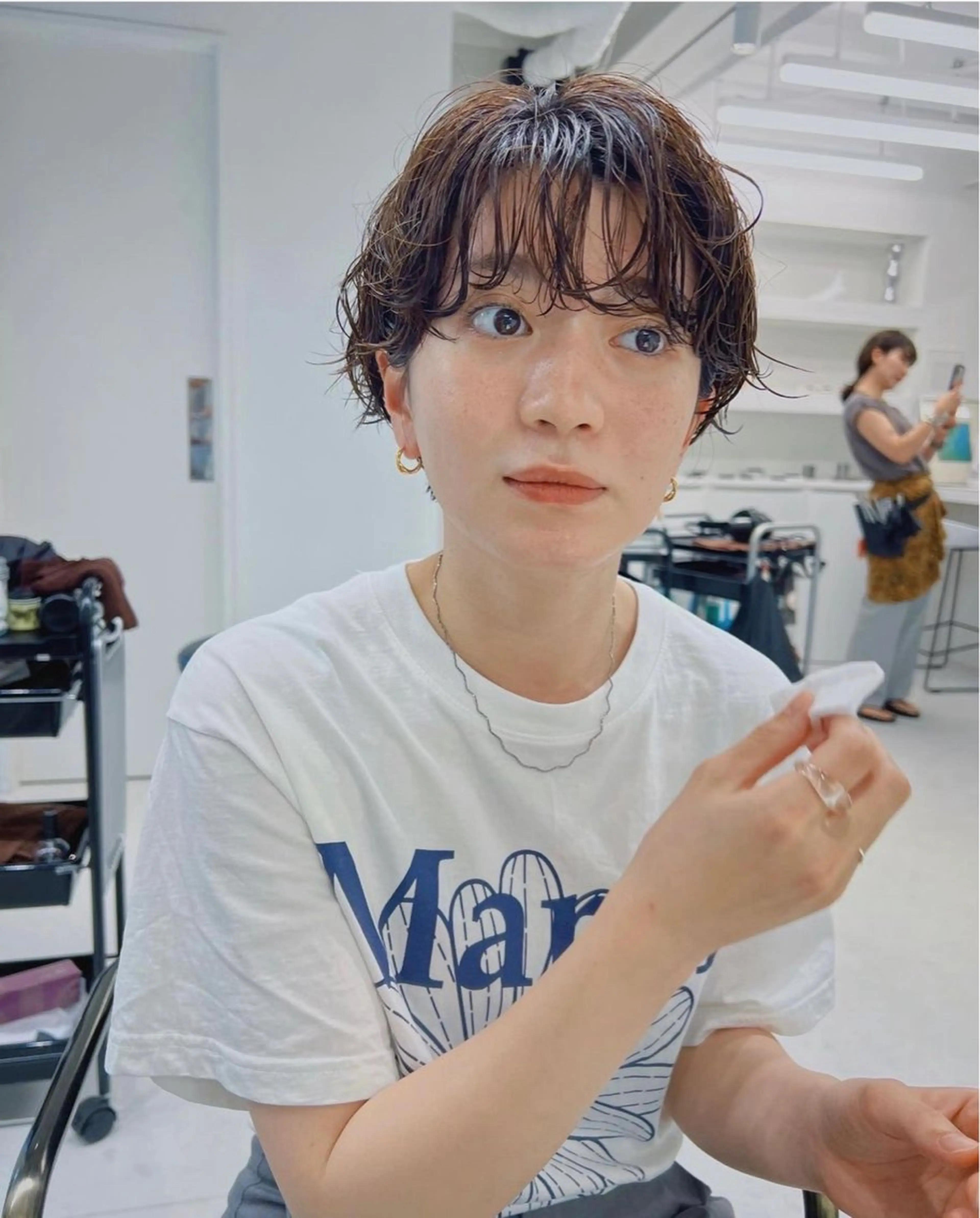 ショート パーマ オオクラ マオのヘアスタイル