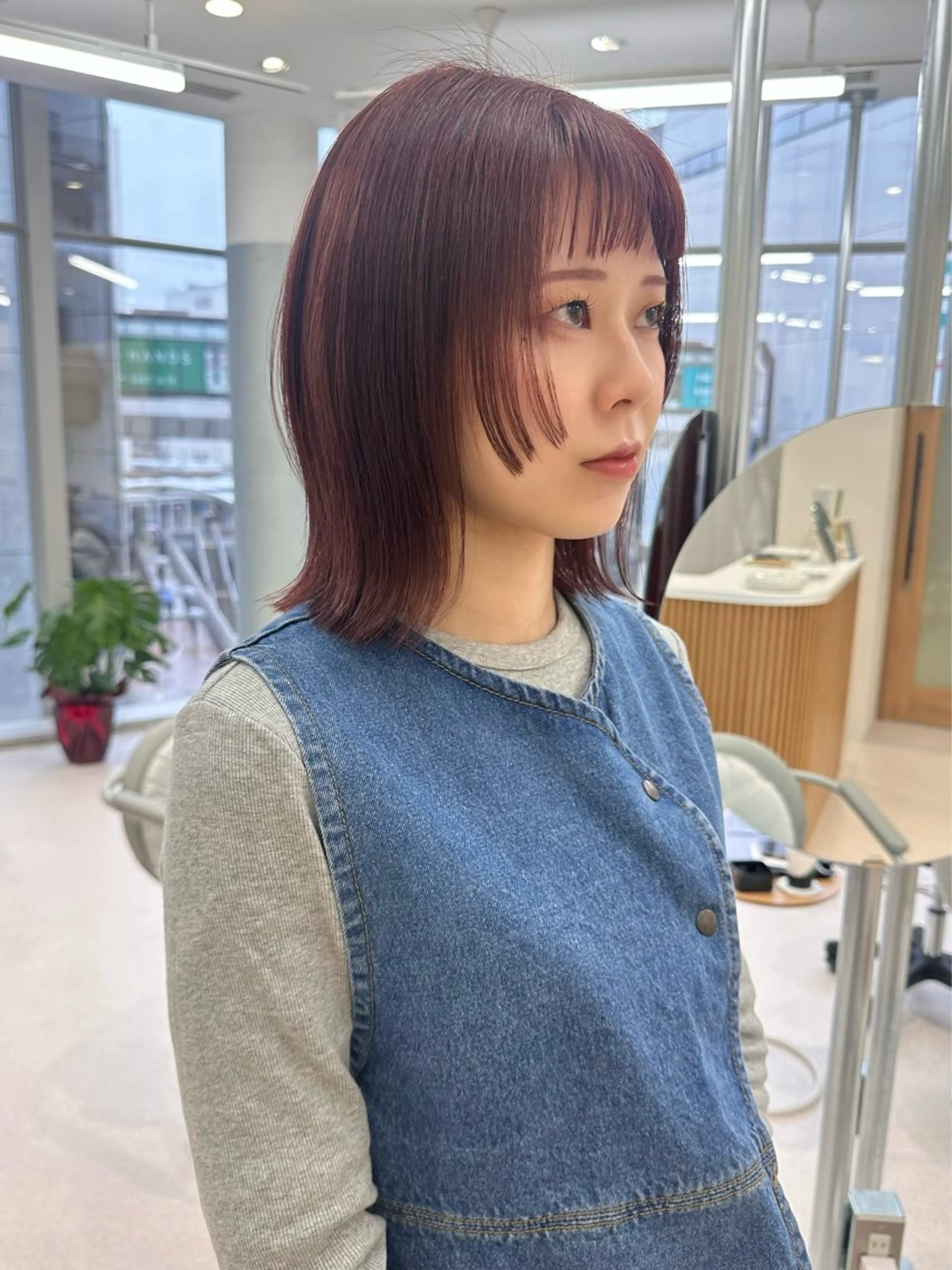 ミディアム カラー カット ヘアカラー トリートメント 🪭risa 暖色/レイヤー🪭のヘアスタイル