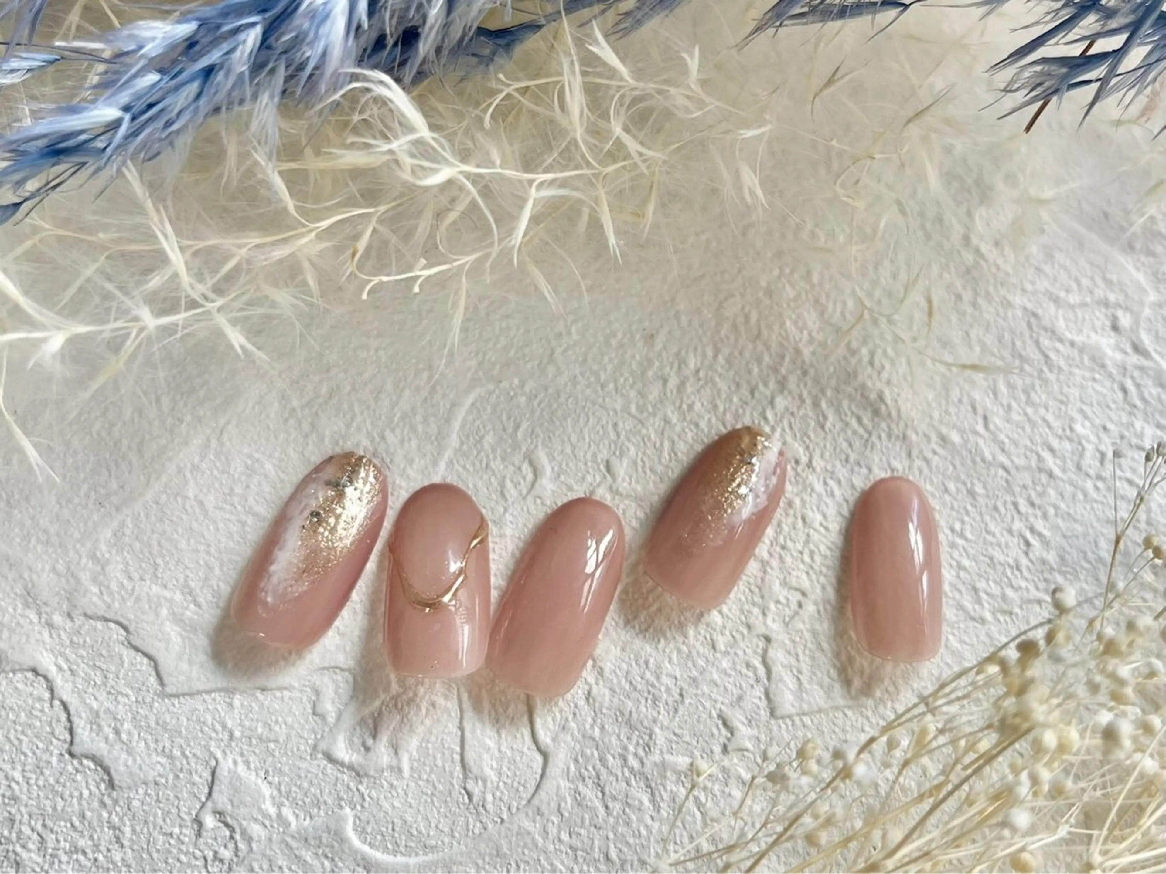 ネイル オーロラネイル 入学式 フットネイル フレンチネイル ジェルネイル Mogu nail 二子玉川のネイルデザイン