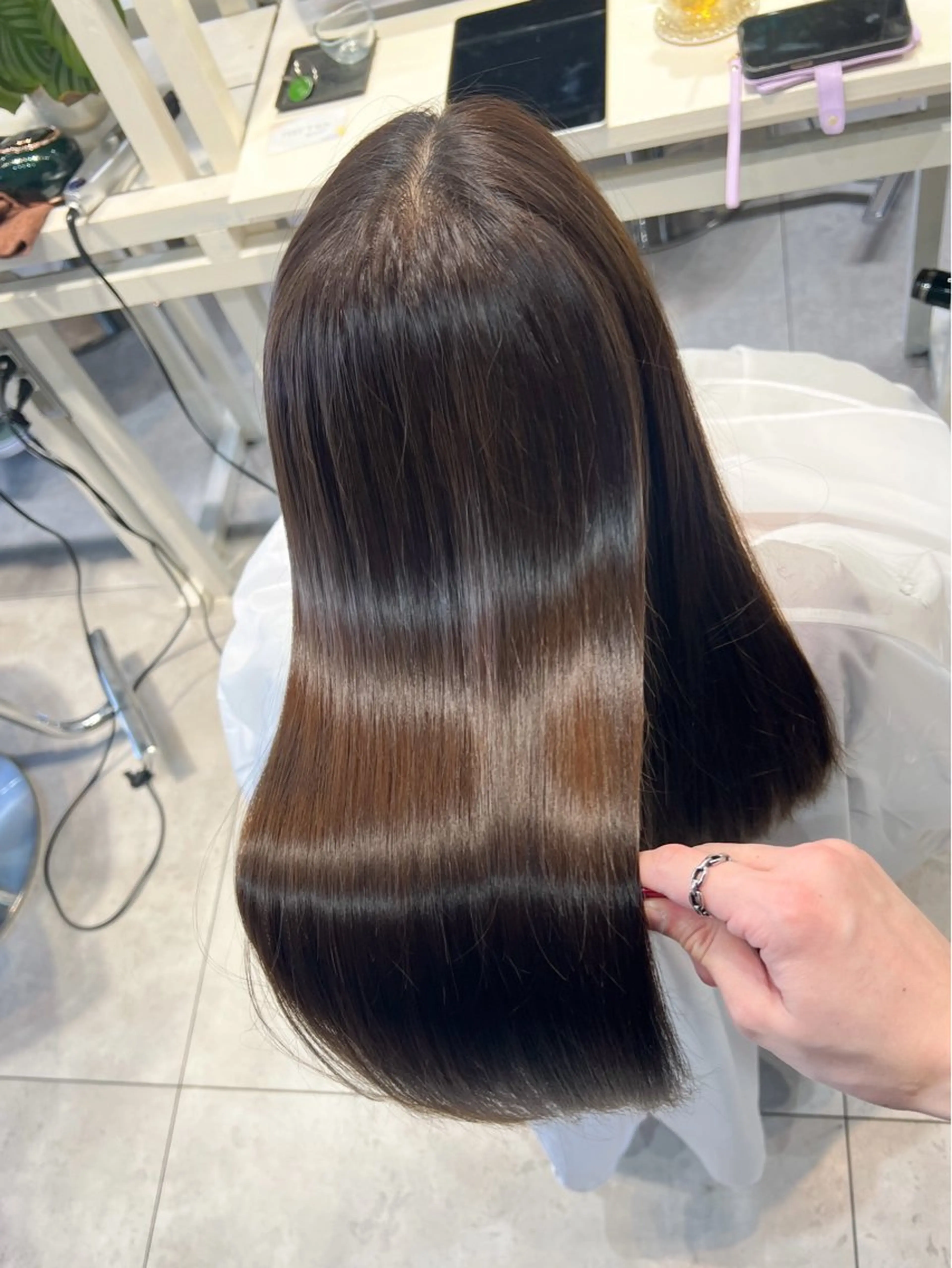 ロング カラー カット ヘアカラー トリートメント シルクヘア/恵比寿 /髪質改善オオバのヘアスタイル