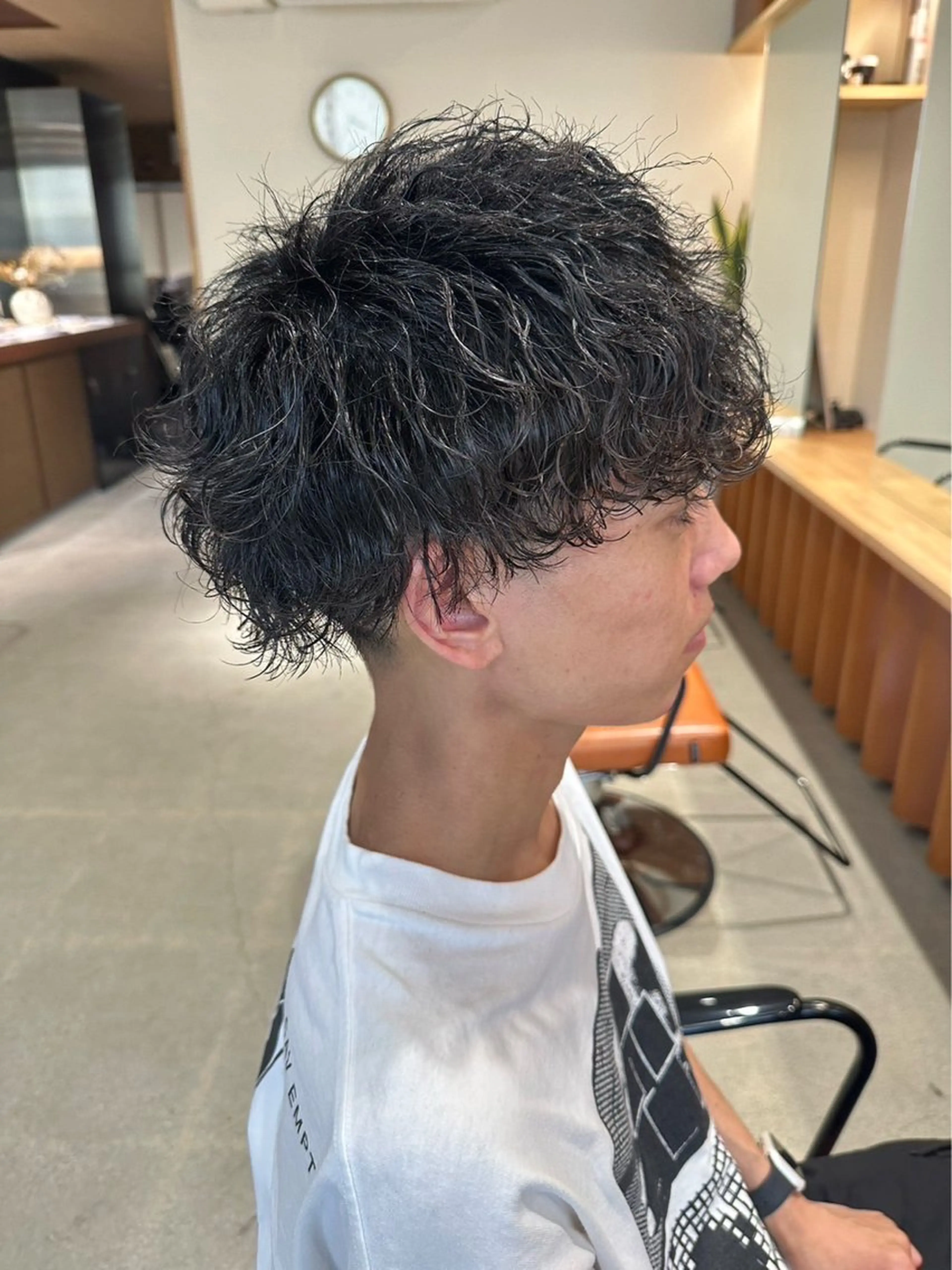 【新規限定】メンズカット（マッシュ限定）＋波巻きパーマの写真