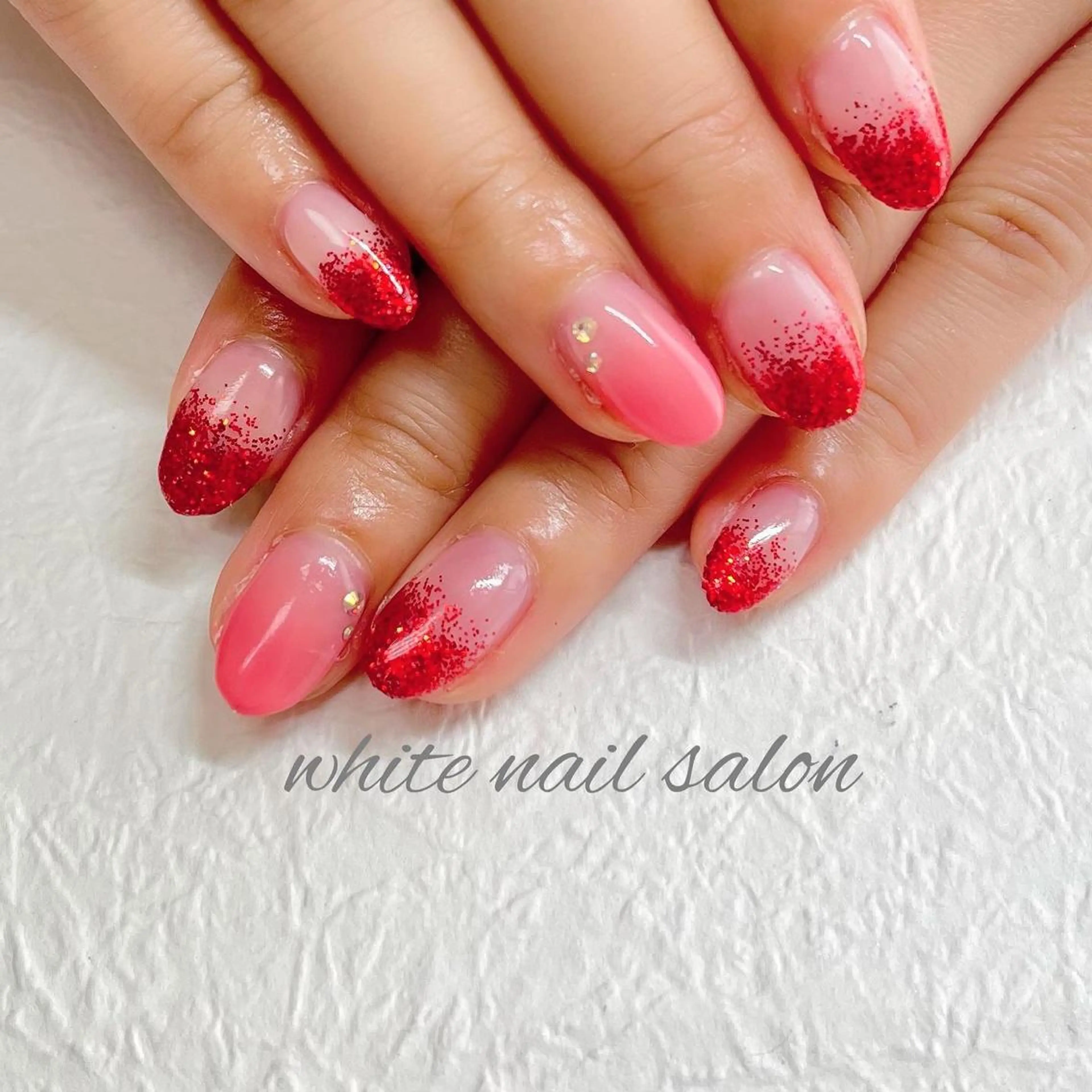 ネイル アートネイル ジェルネイル ハードジェル ラメ(グリッター) 持ち込み ハンドネイル white nail salonのネイルデザイン
