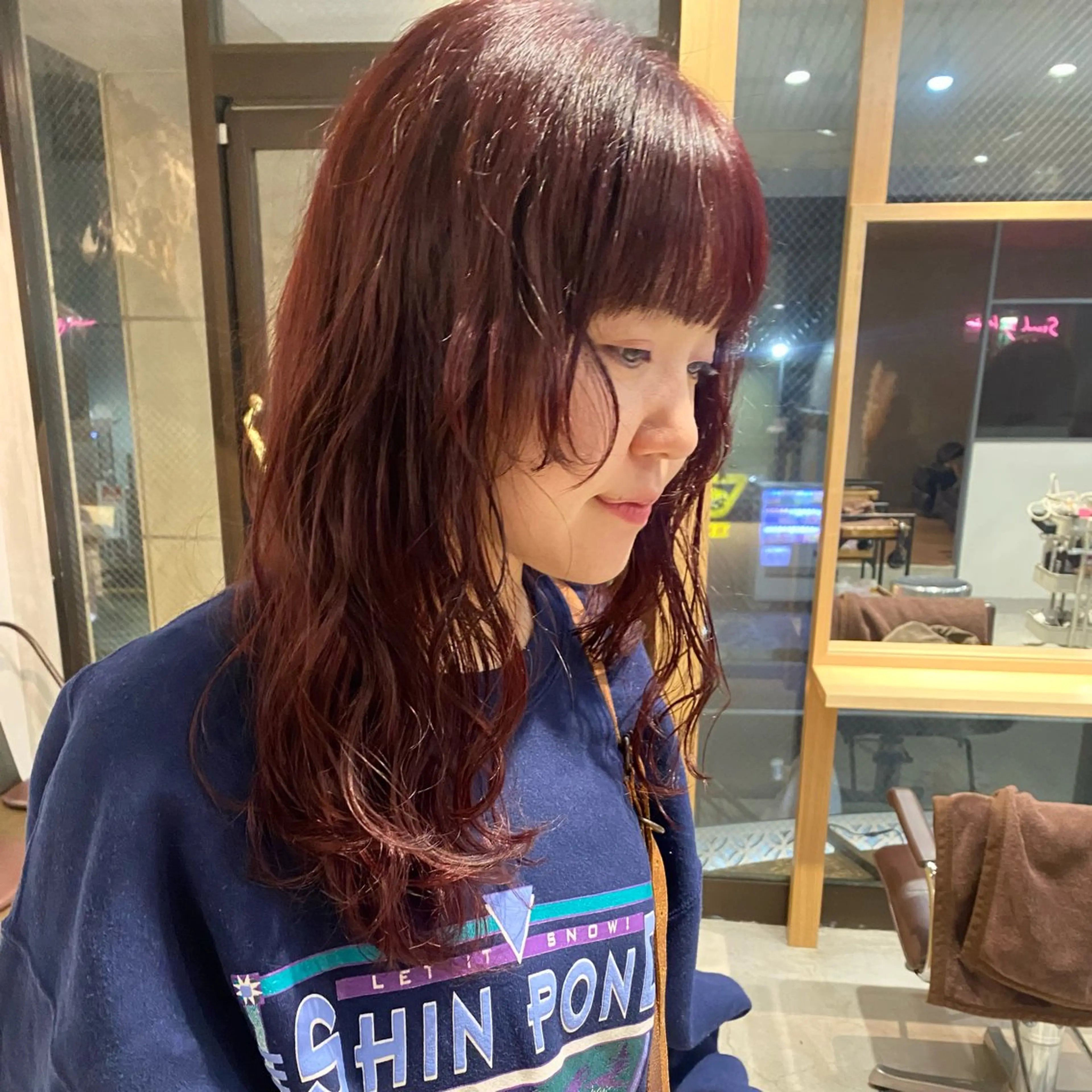 ロング 姫カット カット ヘアカラー トリートメント chiho🌛ボブ /髪質改善カラー🫧のヘアスタイル