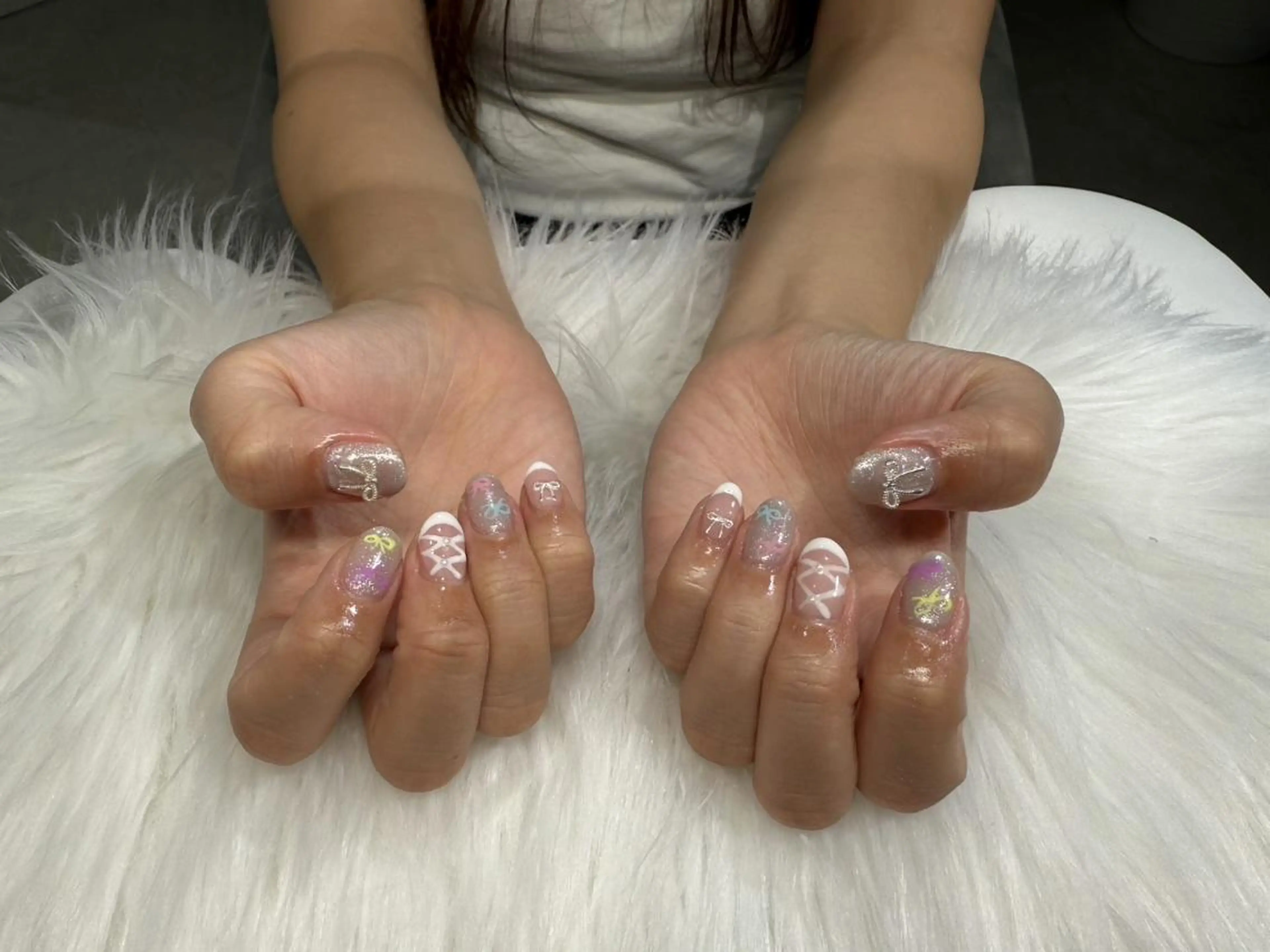ネイル ガーリー リボン Salon chou chou所属・chouchou renaのネイルデザイン