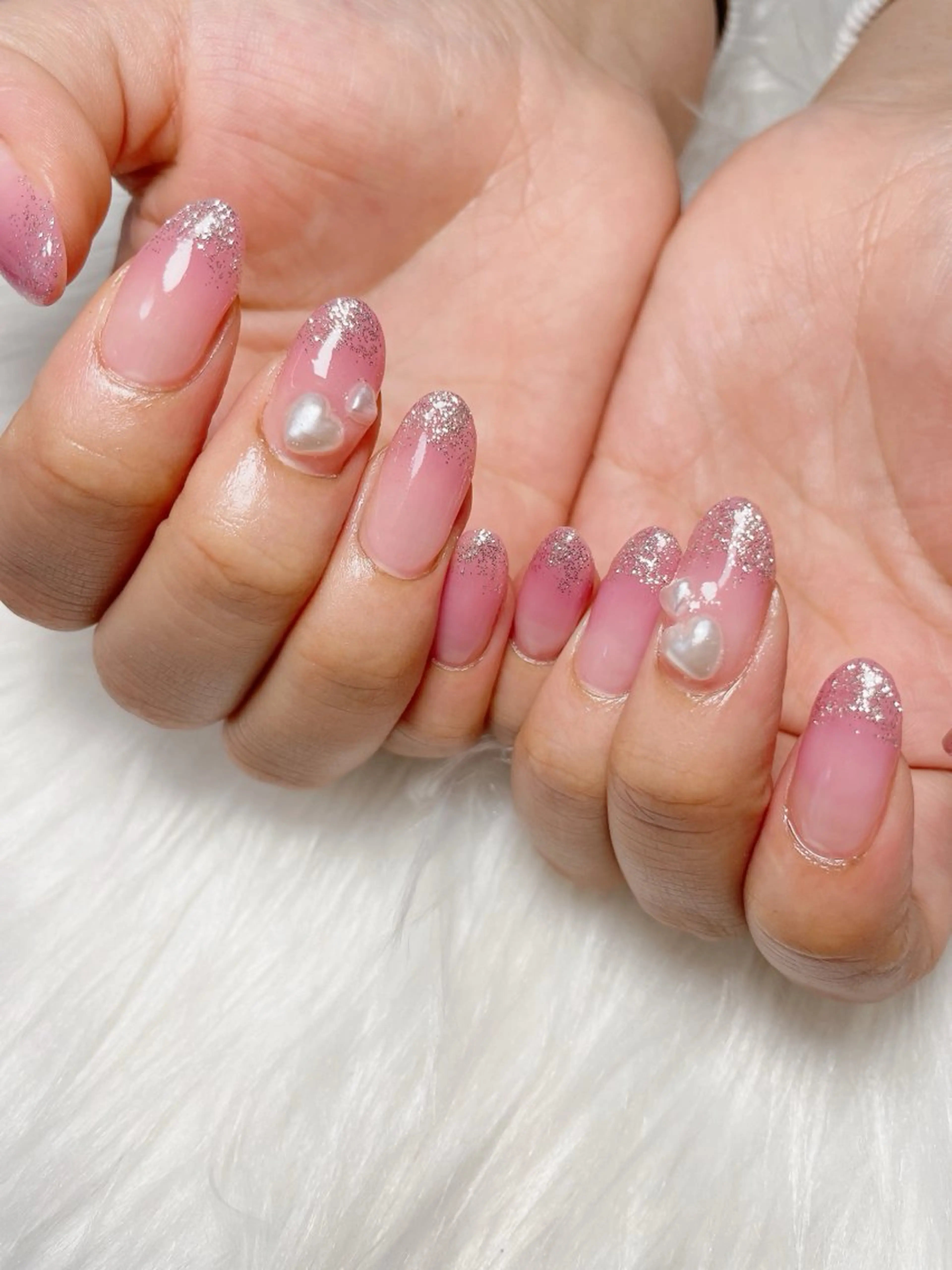 ネイル グラデーション ハート ピンク nailsalon Rinのネイルデザイン