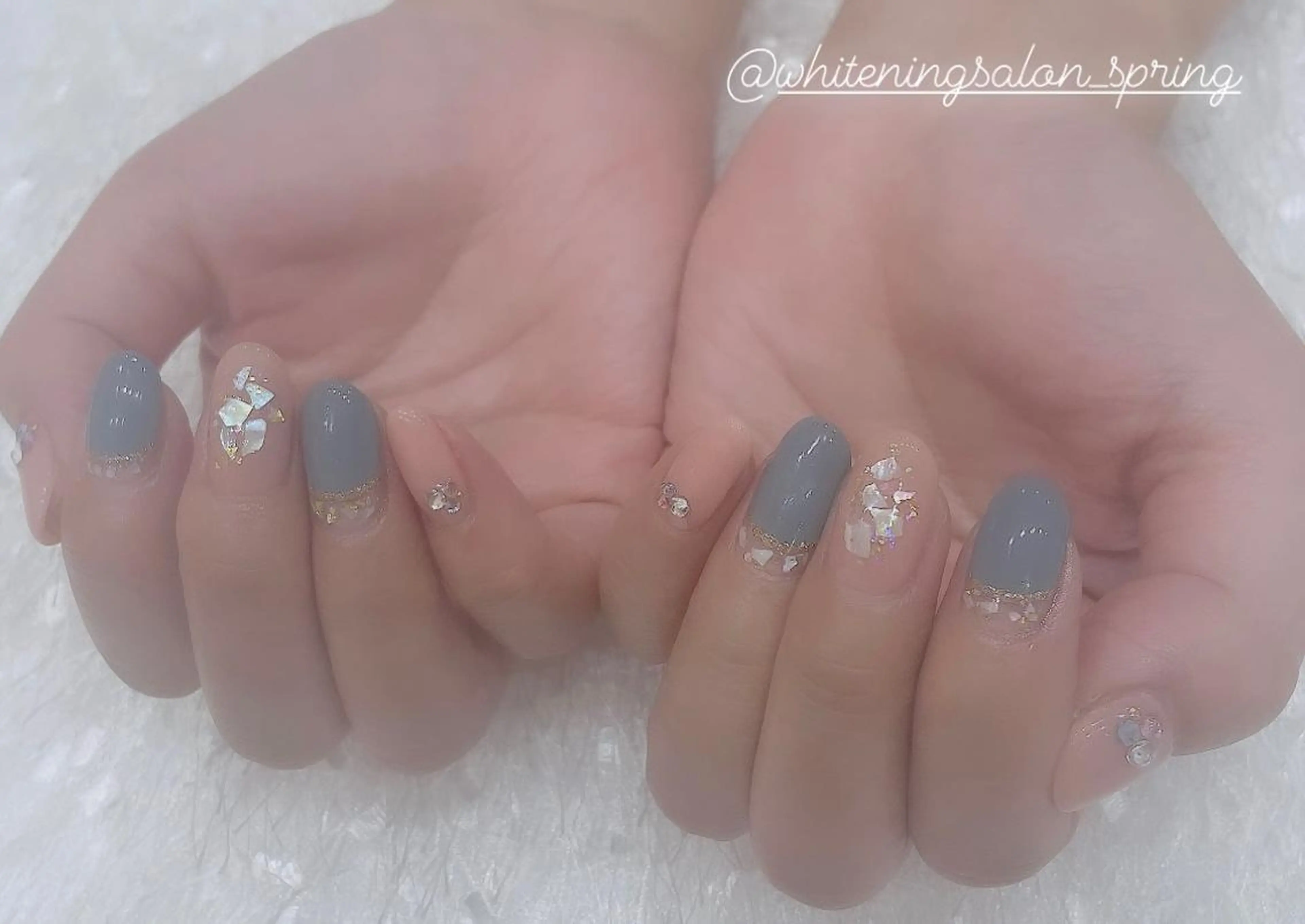 ネイル ブルー ピンク Nakao Hitomiのネイルデザイン