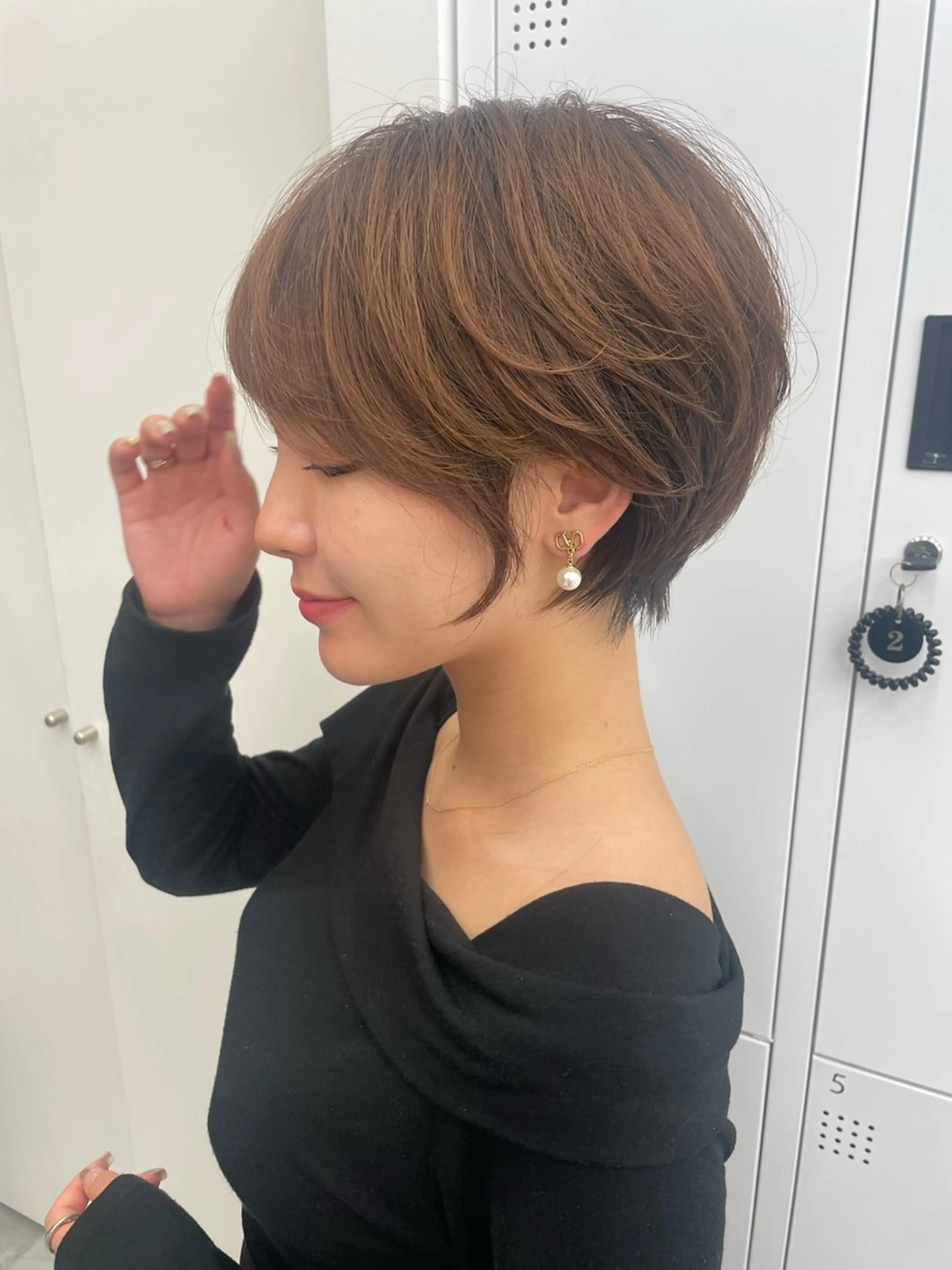 ショート 韓国風レイヤーカット 松葉翔のヘアスタイル