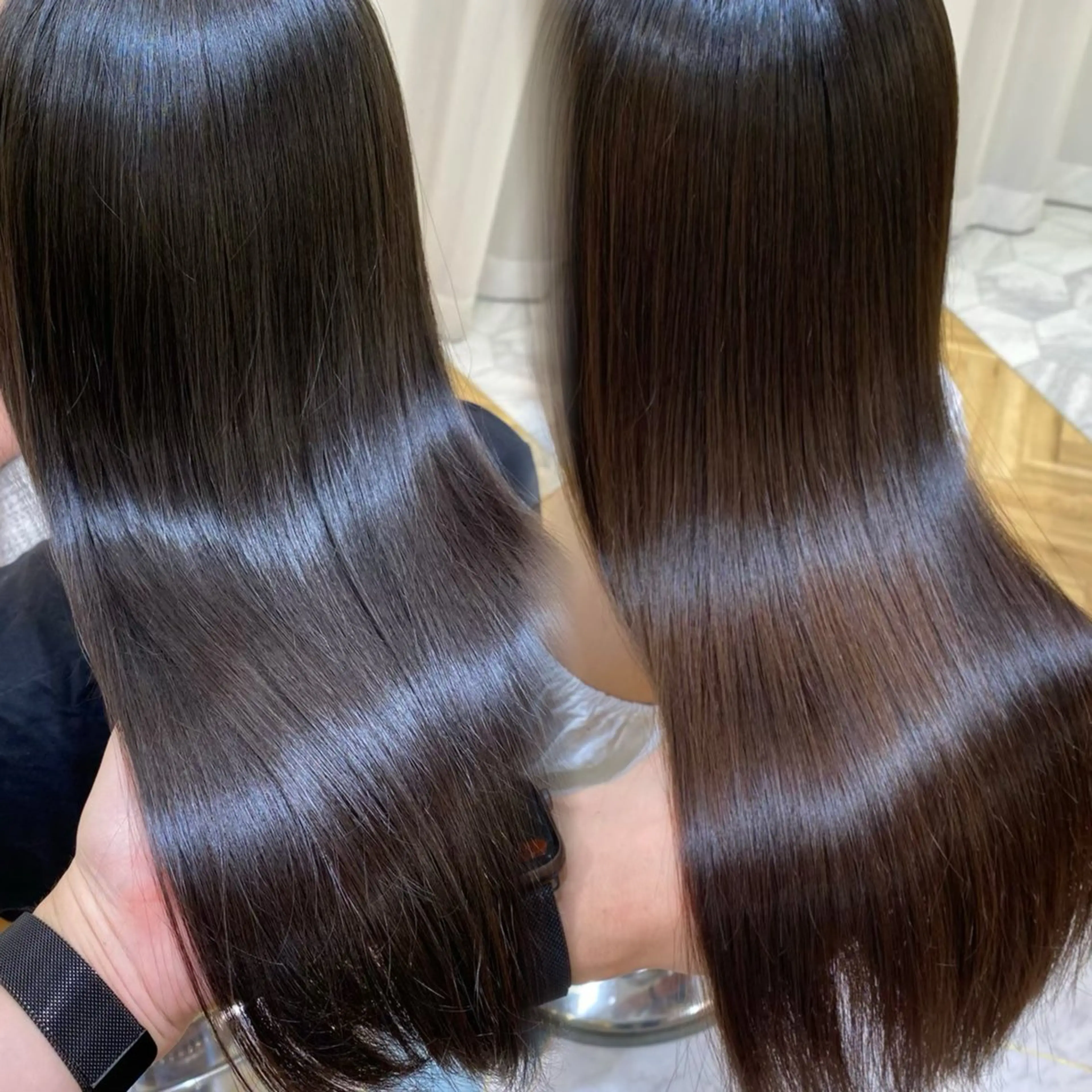 セミロング カラー カット 縮毛矯正 トリートメント 銀座/韓国レイヤー髪 質改善/RYUのヘアスタイル