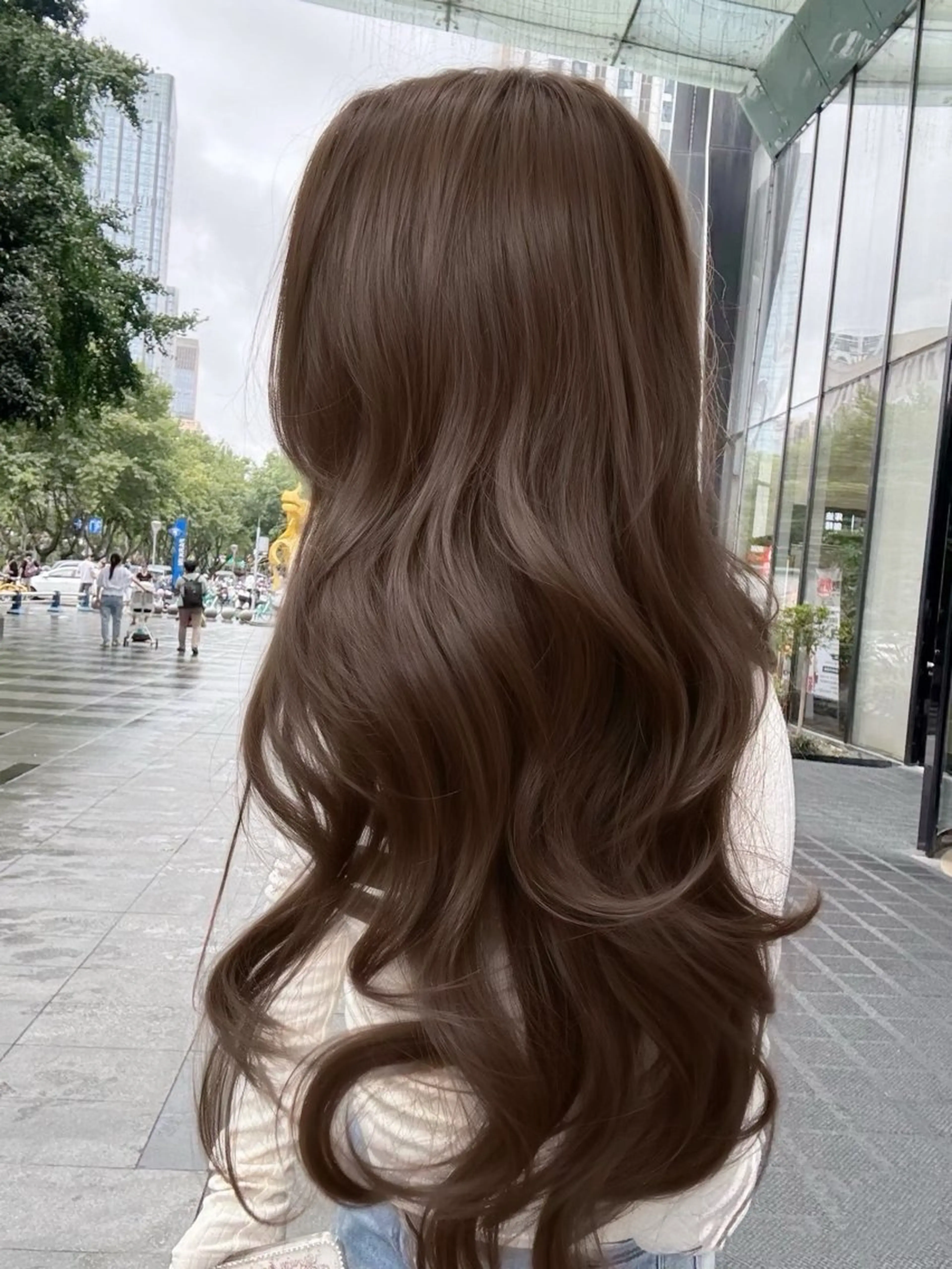 ロング カラー カット ヘアカラー トリートメント ヘアセット 新宿/韓国ヘア/ 髪質改善ストレートのヘアスタイル