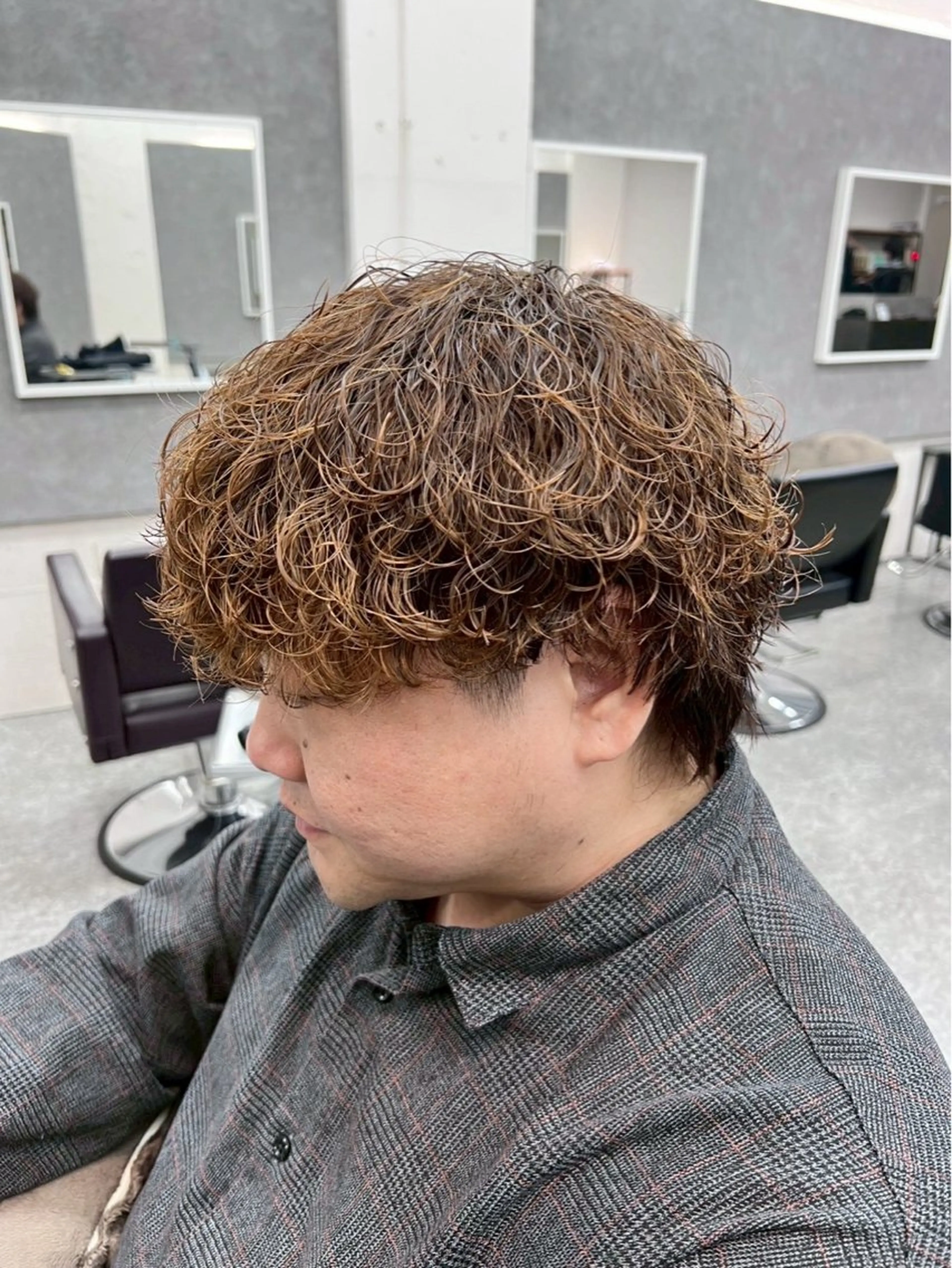 パーマ メンズ メンズパーマ 波巻きパーマ 小川 康生のヘアスタイル