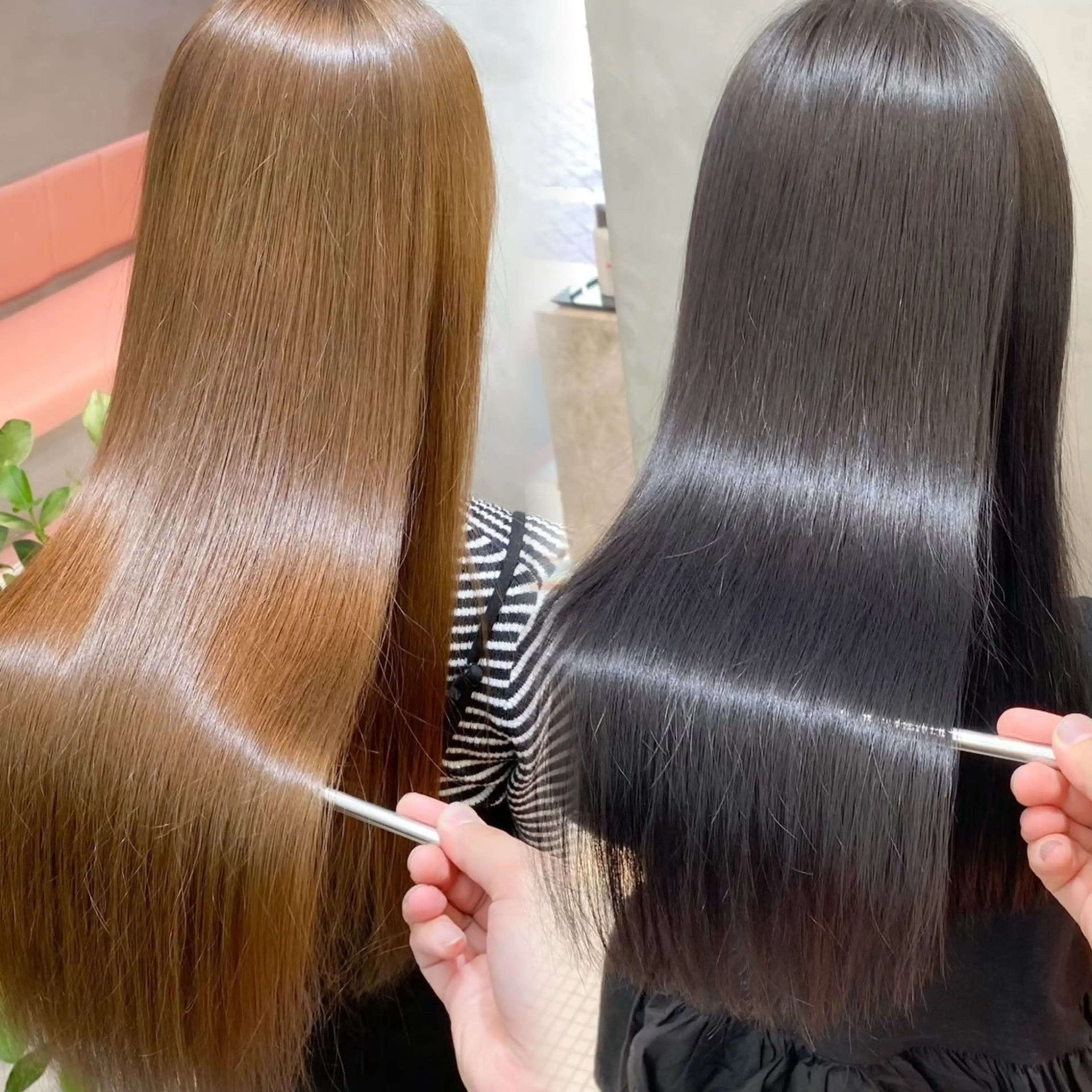 セミロング カラー カット ヘアカラー 縮毛矯正 トリートメント 銀座/韓国レイヤー髪 質改善/RYUのヘアスタイル