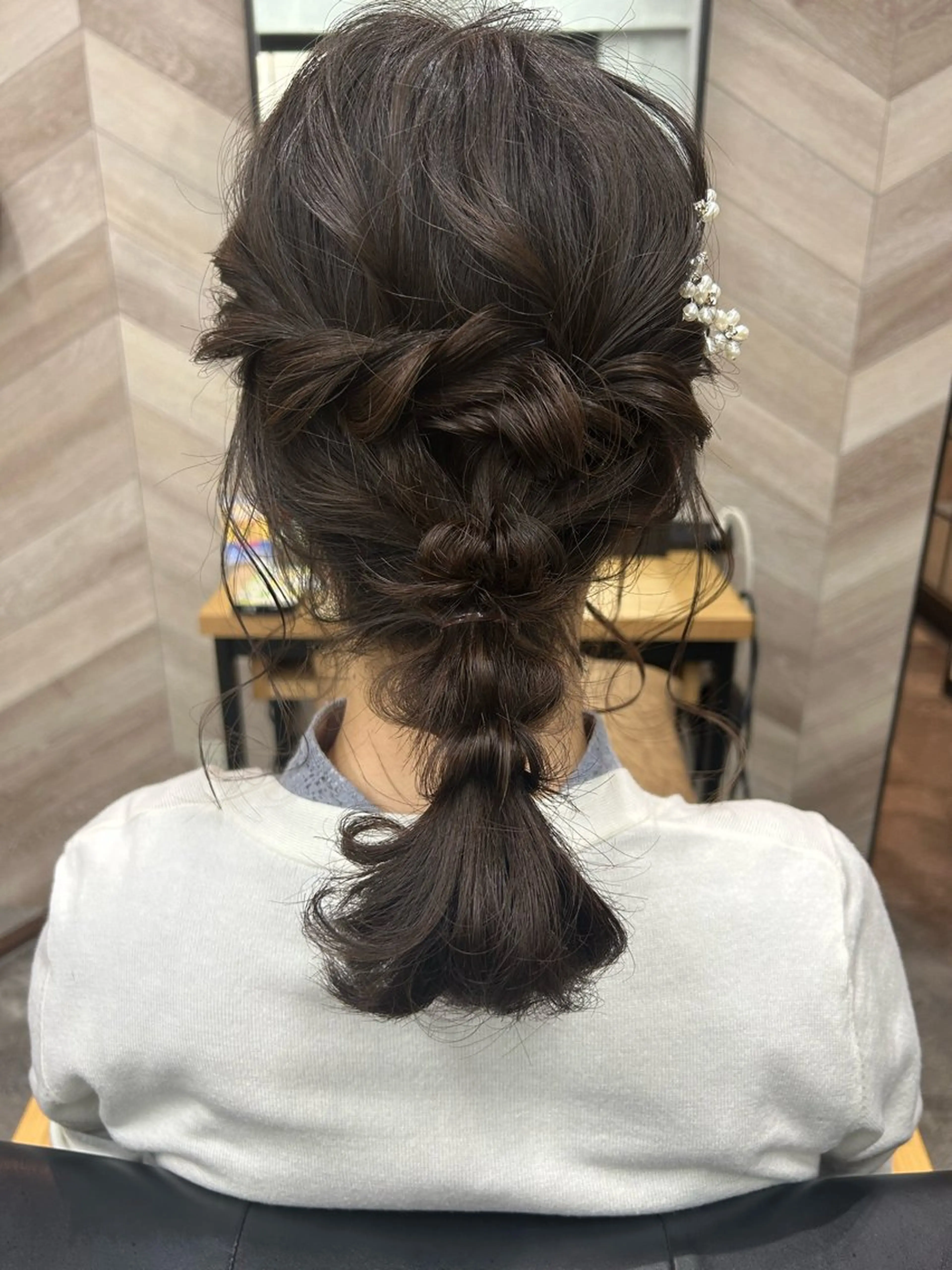 ミディアム ヘアアレンジ ヘアセット 飯塚 沙衣のヘアスタイル