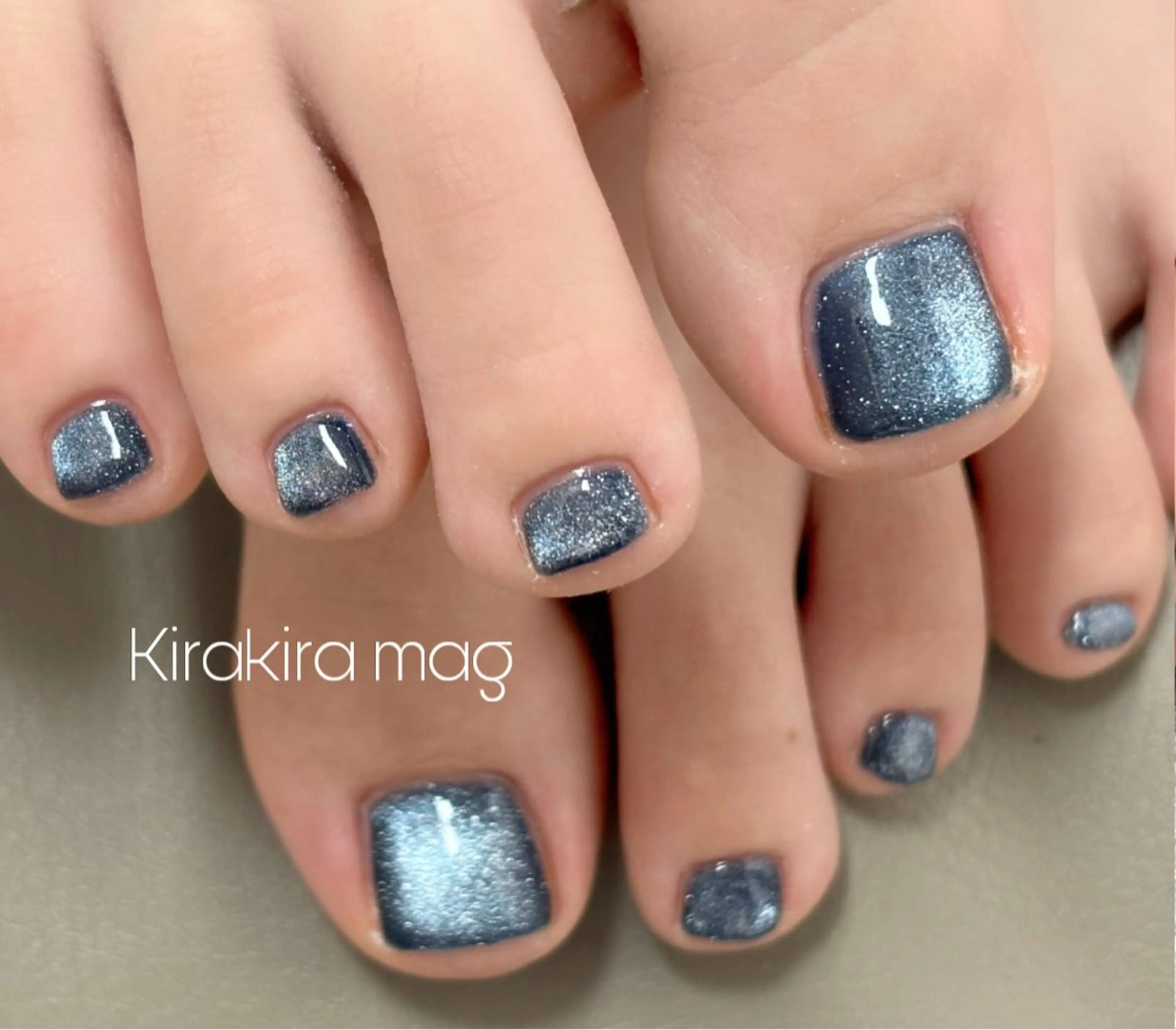 ネイル ブルー マグネットネイル LORAN Lim Rinのネイルデザイン