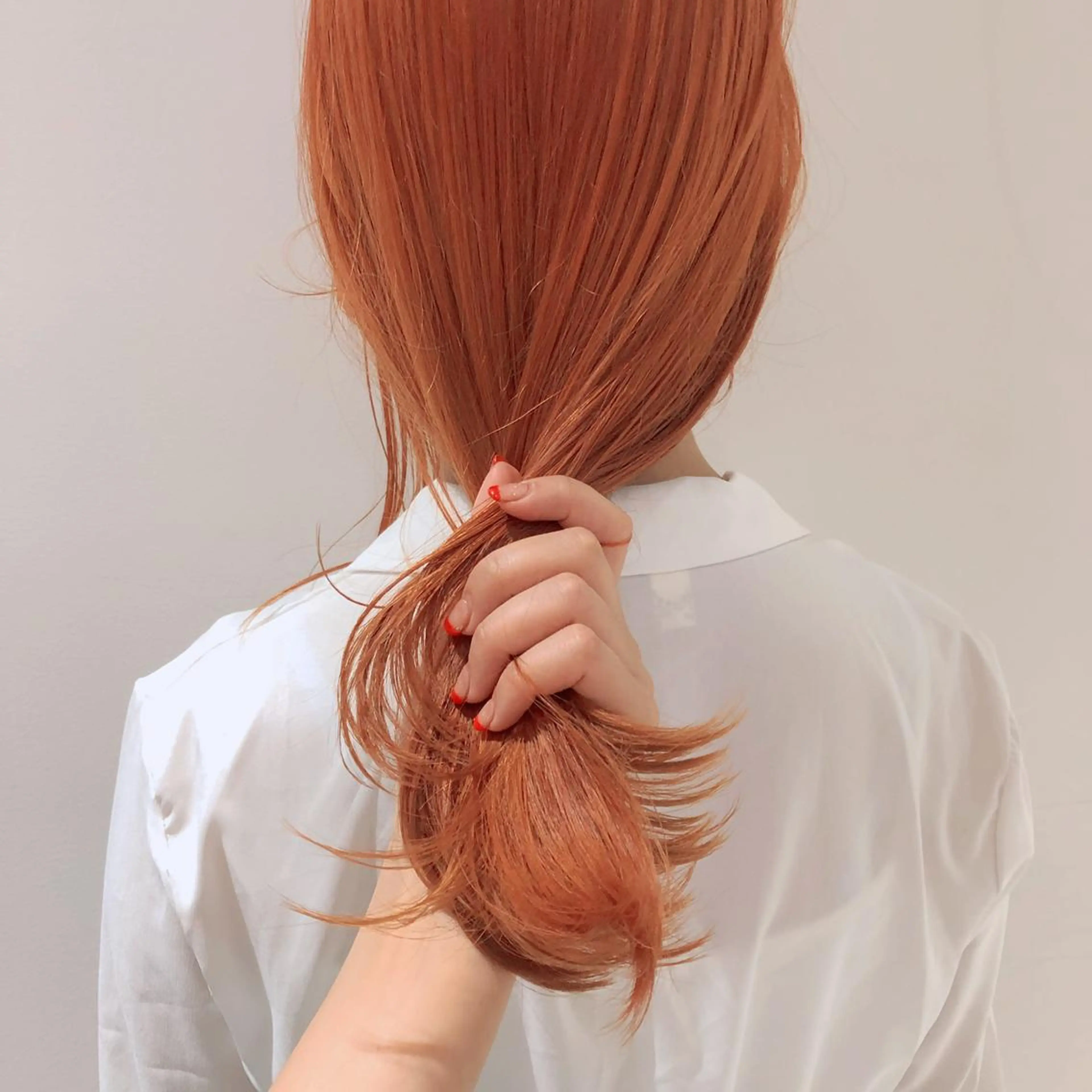 ロング カラー ヘアアレンジ オレンジ レイヤーカット指名 No.1💖マユカのヘアスタイル