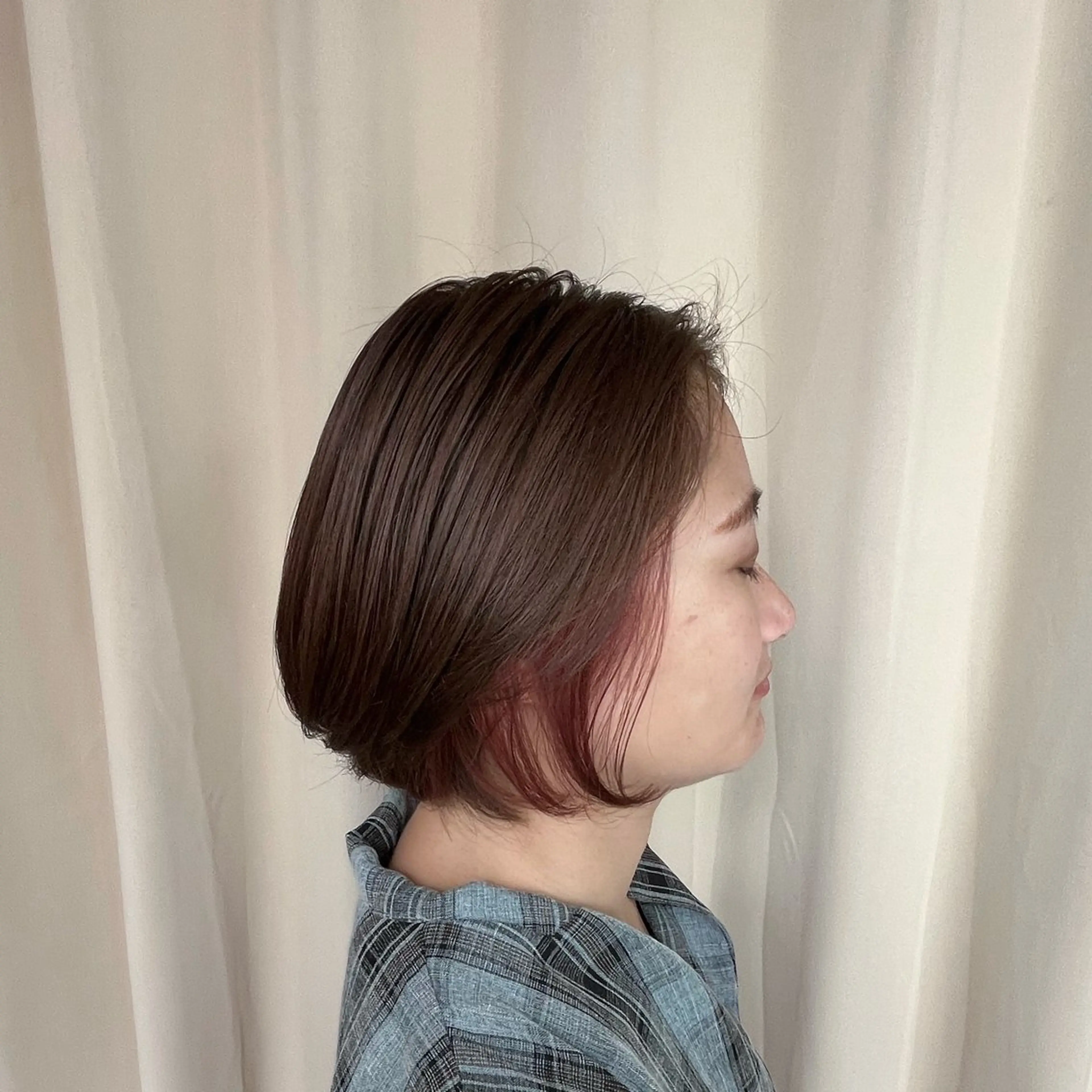 ショート ピンクラベンダー ショートヘア ヘアカラー トリートメント かなざわ みかのヘアスタイル