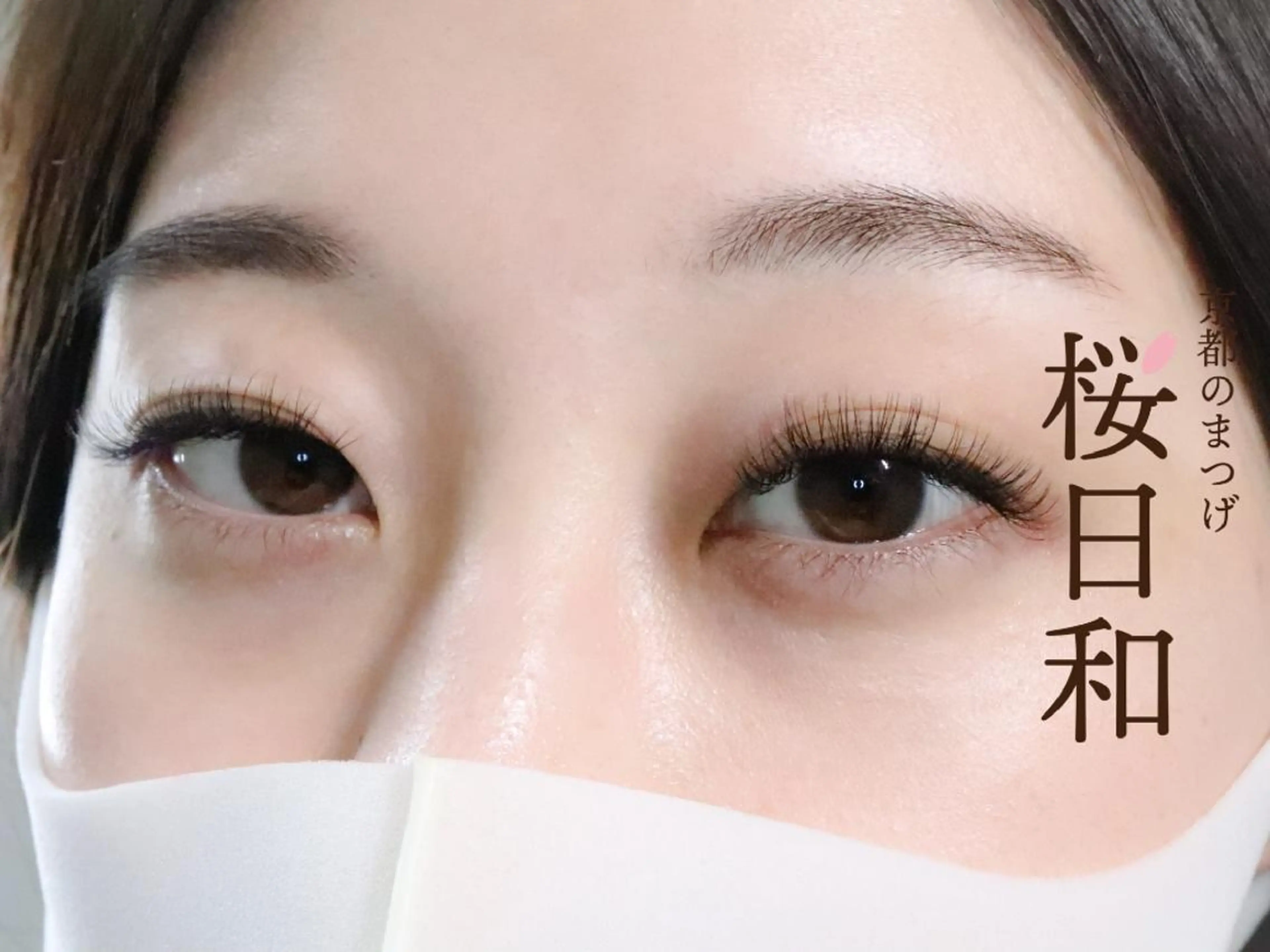 マツエク・マツパ Dカール フラットラッシュ まつげパーマ 一重×まつ毛パーマ ボリュームラッシュ 京都のまつげ桜日和 小島美桜のマツエク・マツパデザイン