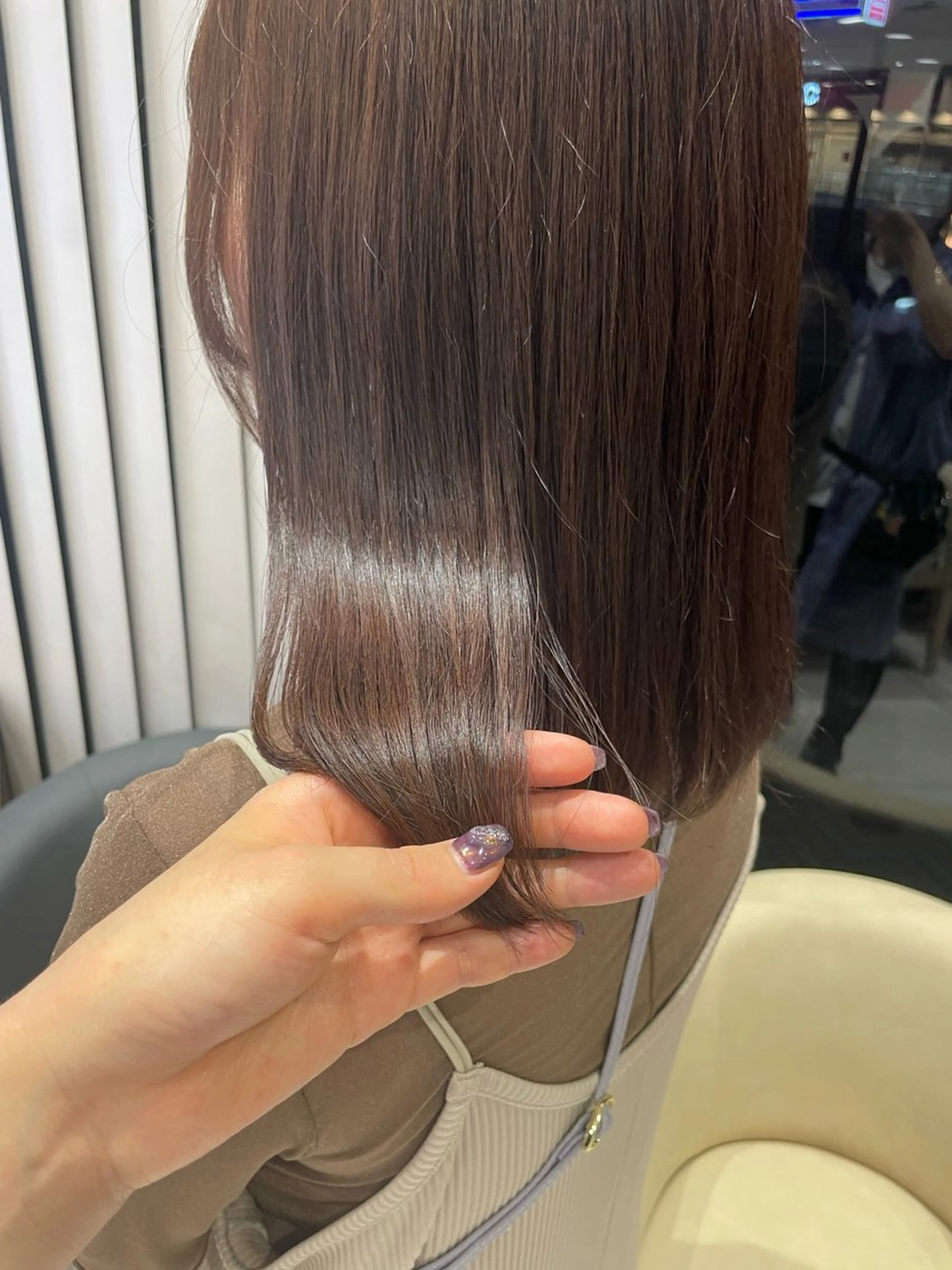 ミディアム カラー トリートメント ヘアカラー トリートメント クロスパーマ/うる艶 カラー/Kurumiのヘアスタイル