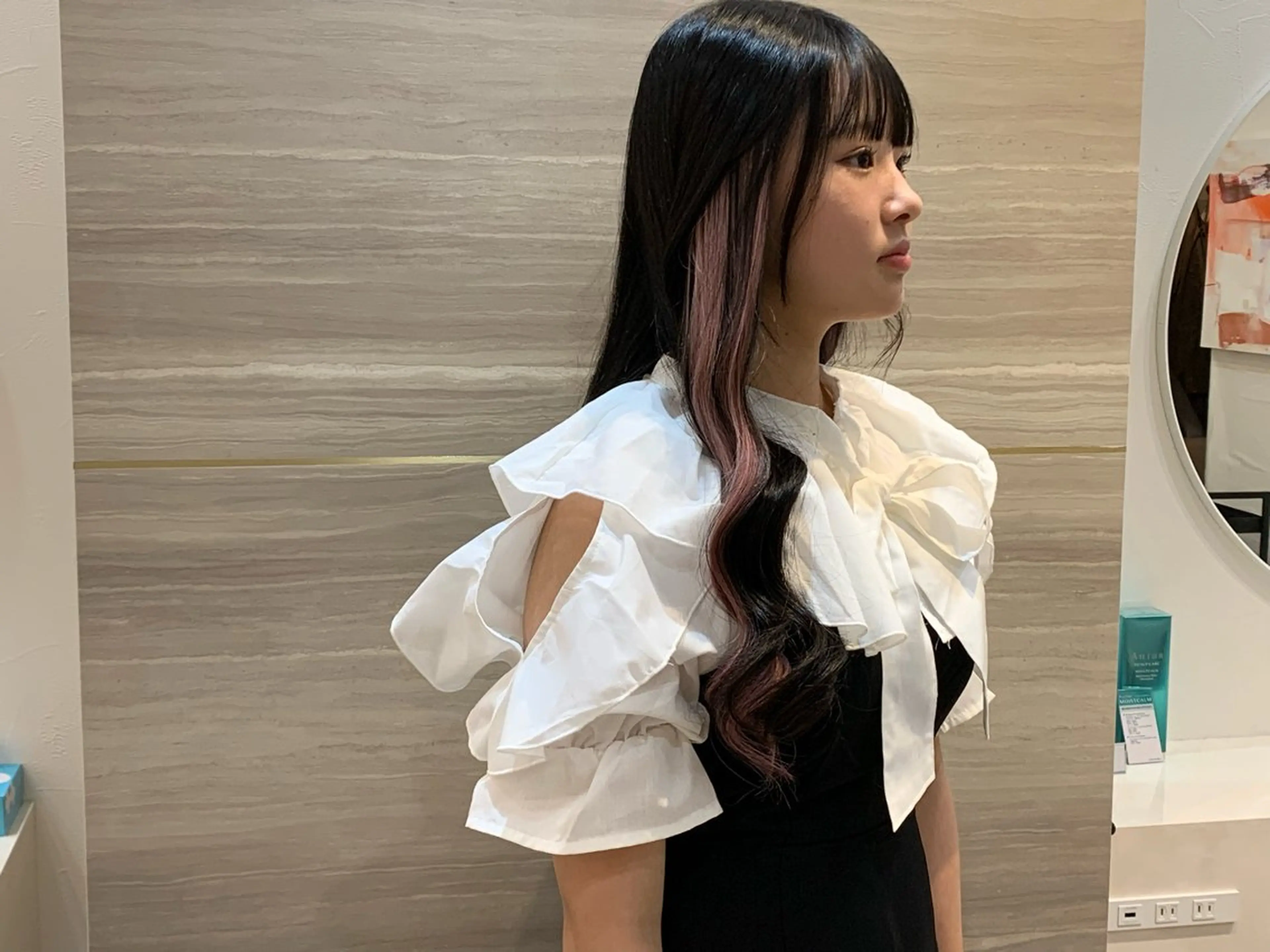 ロング カラー パーマ ヘアアレンジ メンズ キッズ Lovis池袋 鳥越美羽のヘアスタイル