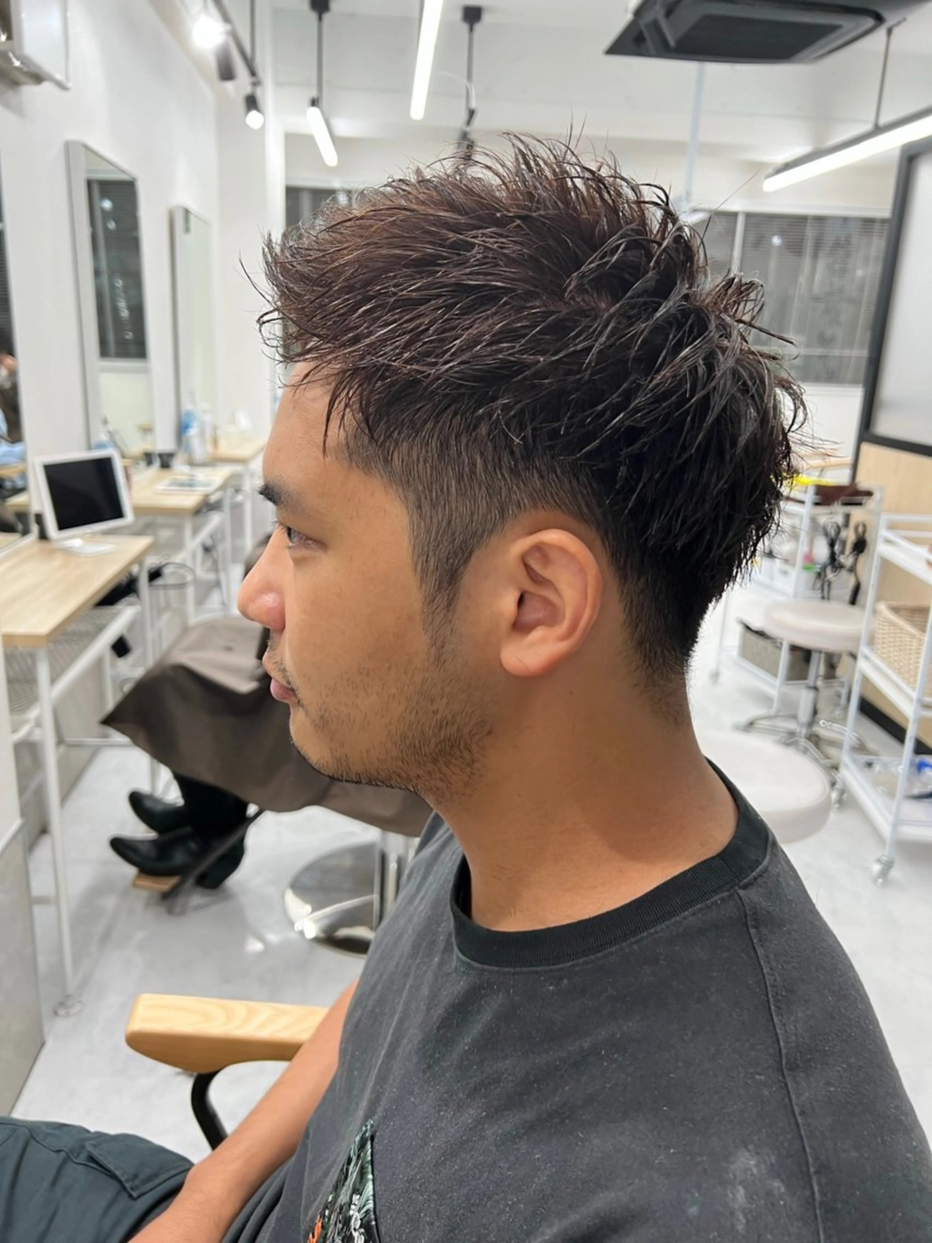 メンズヘアカラー＋メンズカット＋シルクトリートメントの写真
