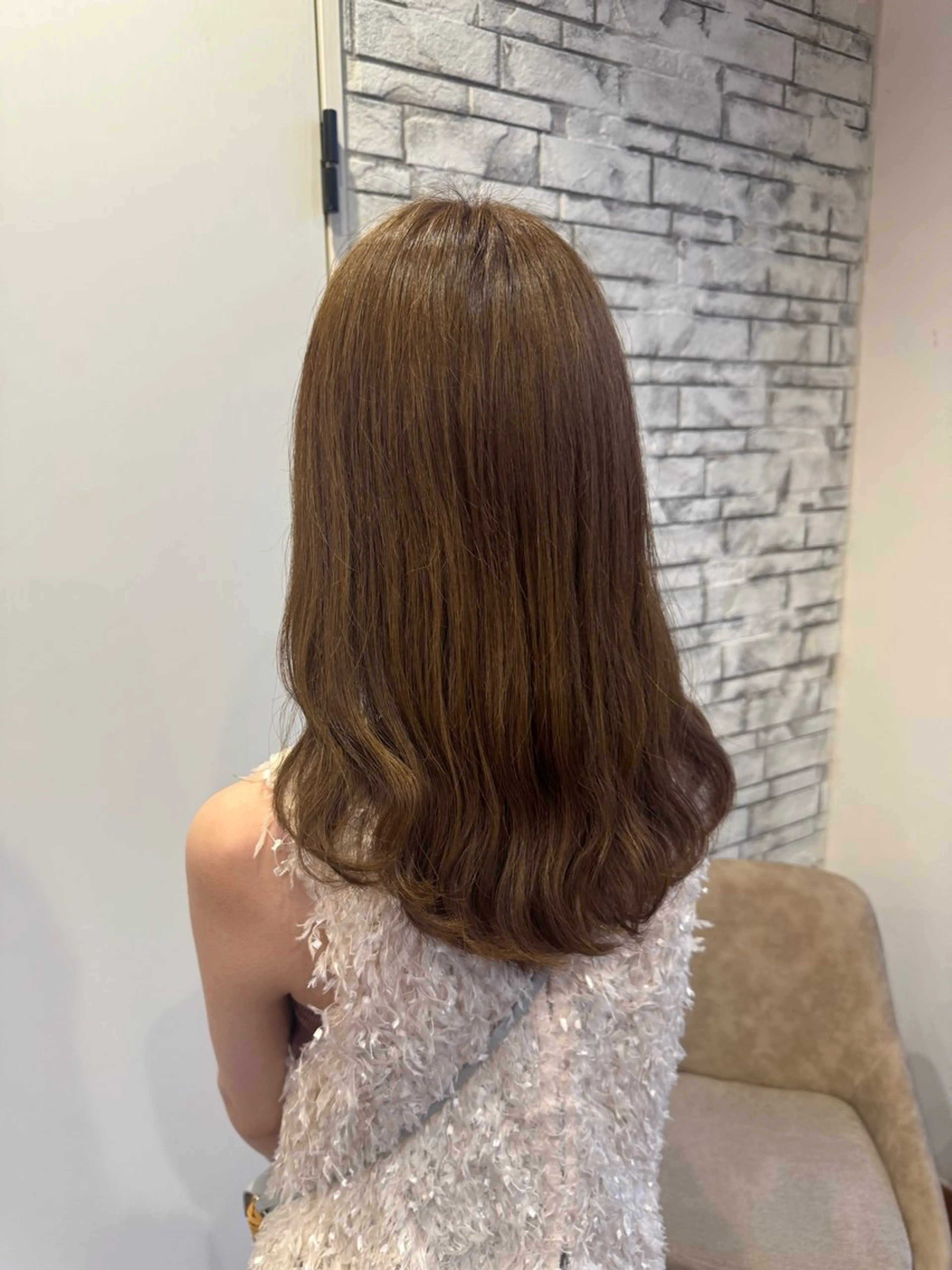セミロング カラー ブリーチ ダブルカラー ブリーチなしカラー りん/ハイトーン💖 🌈アレンジ✨️豊橋のヘアスタイル