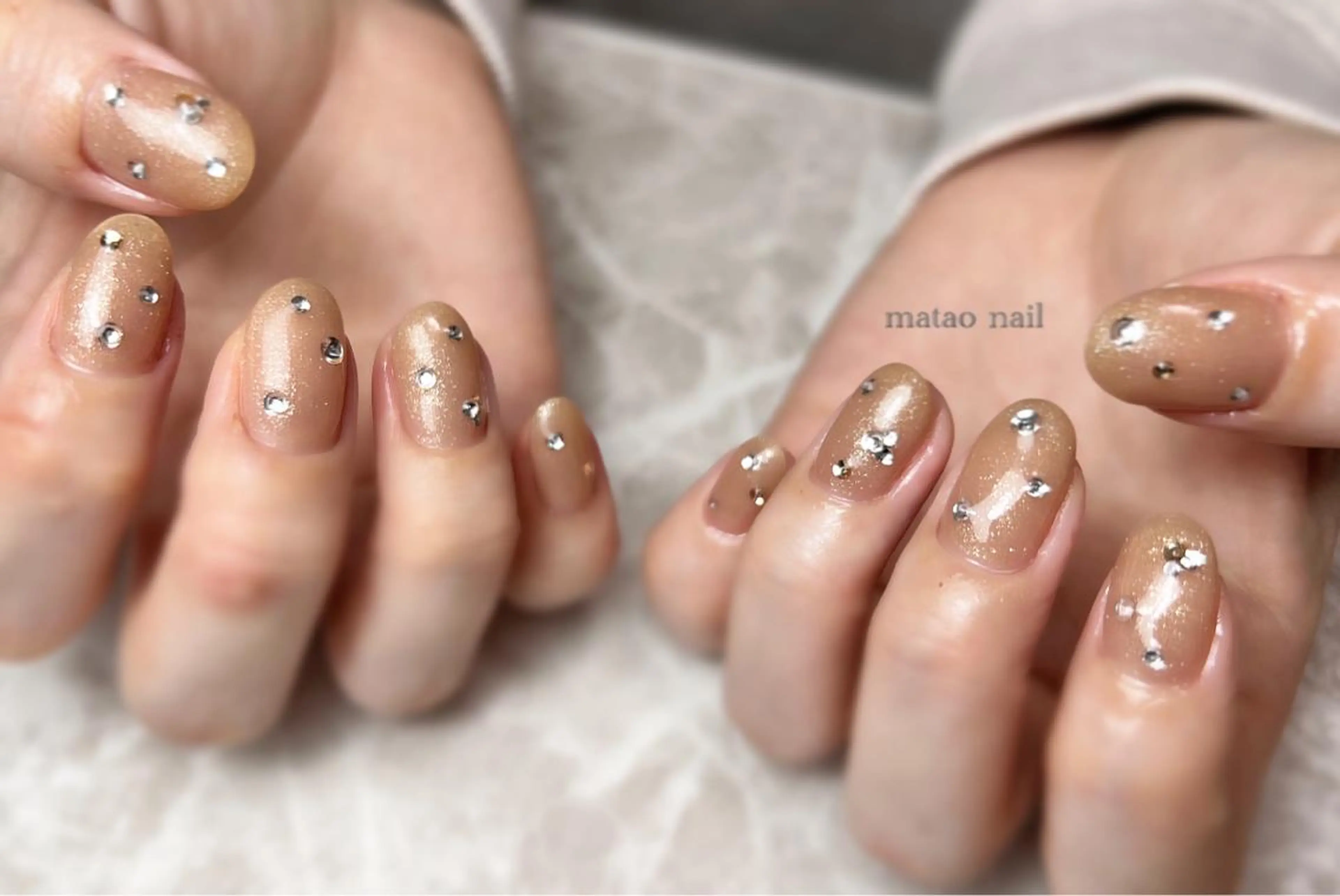 ネイル ワンカラーネイル ストーンネイル matao nailのネイルデザイン