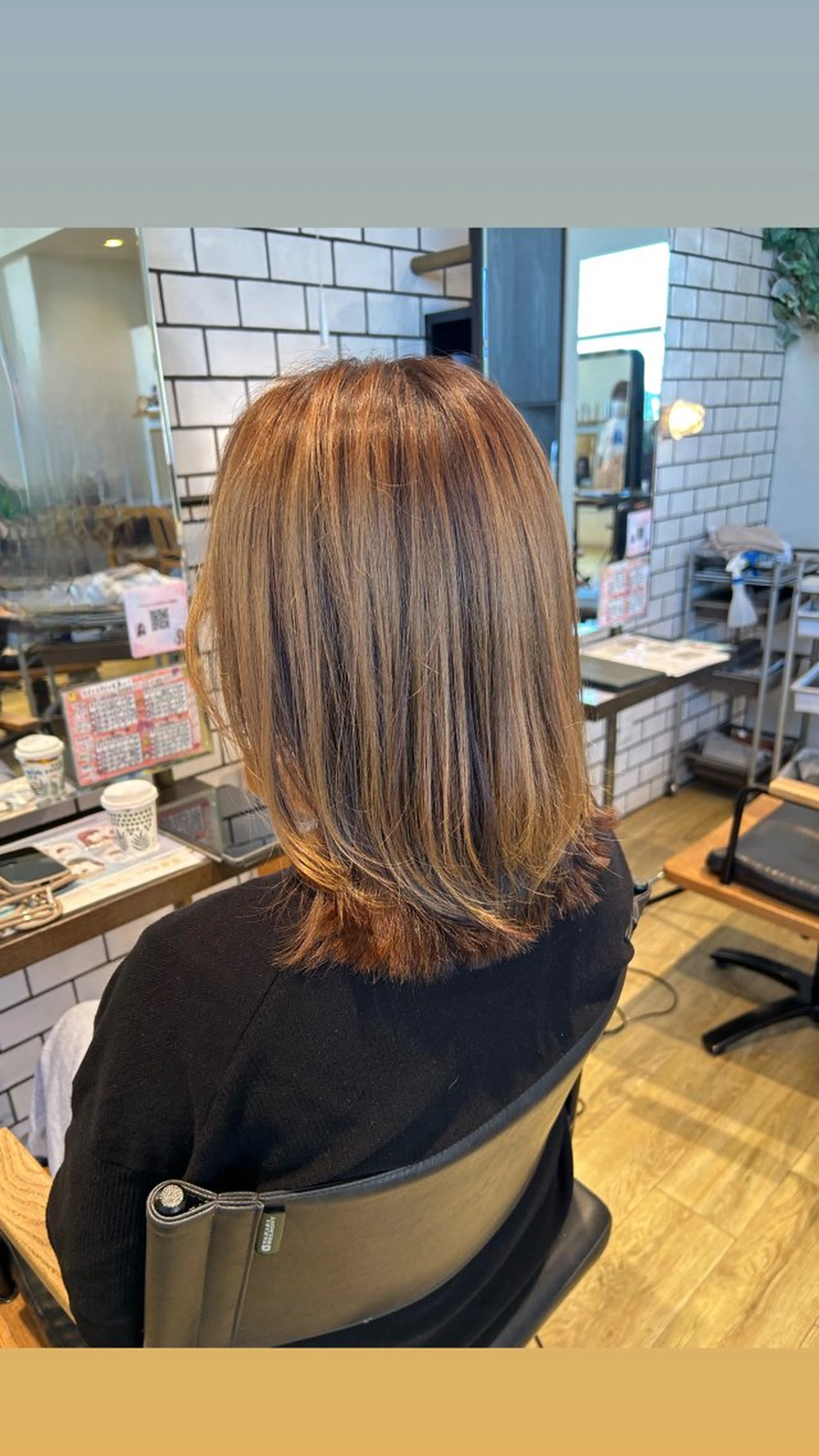 ミディアム カラー ヘアアレンジ レイヤーカット カット 水木 里咲のヘアスタイル