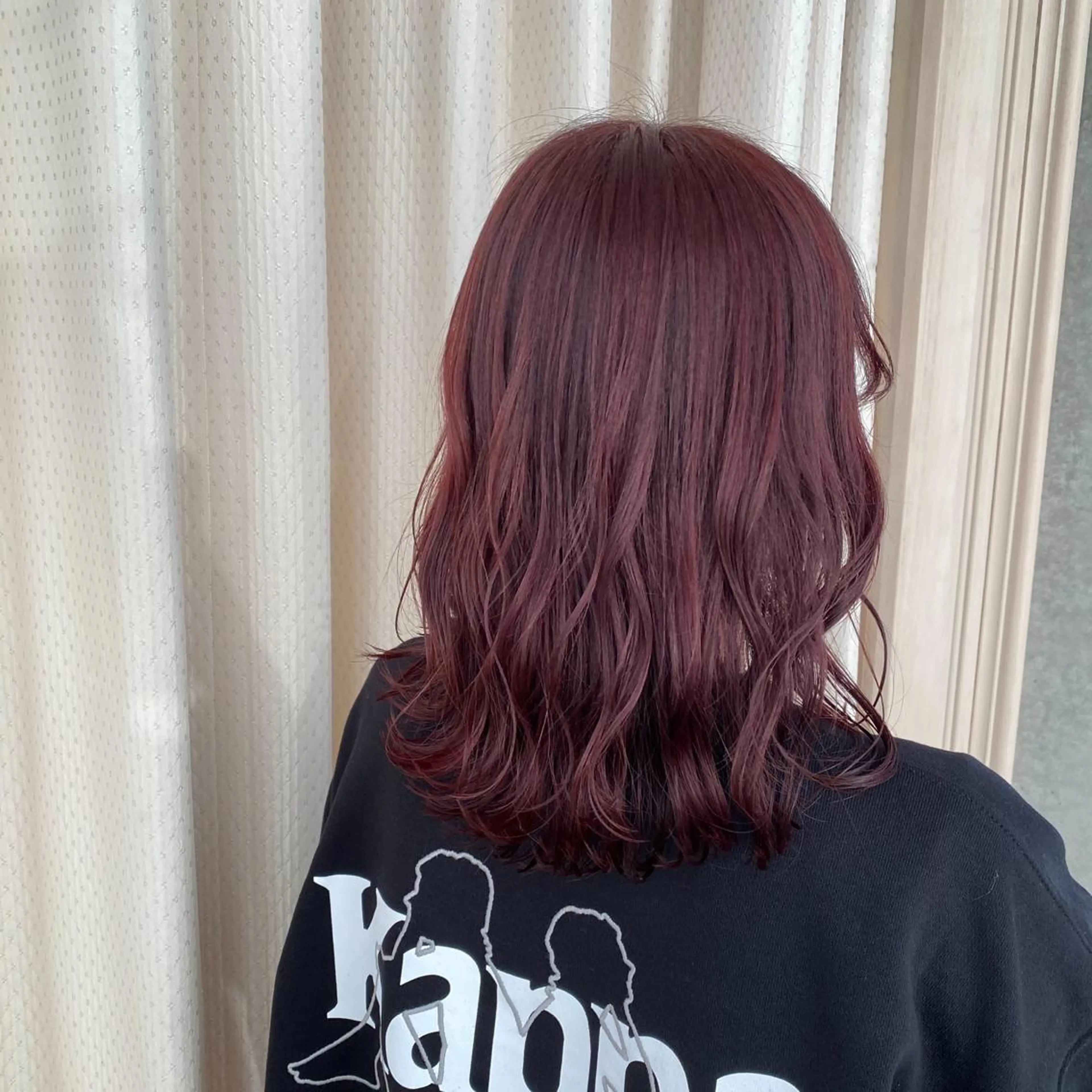 ミディアム カラー レッドカラー SALOWIN川崎WEST店所属・🌷川崎/アレンジ/ 暖色ボブ/コトネ🌷のヘアスタイル