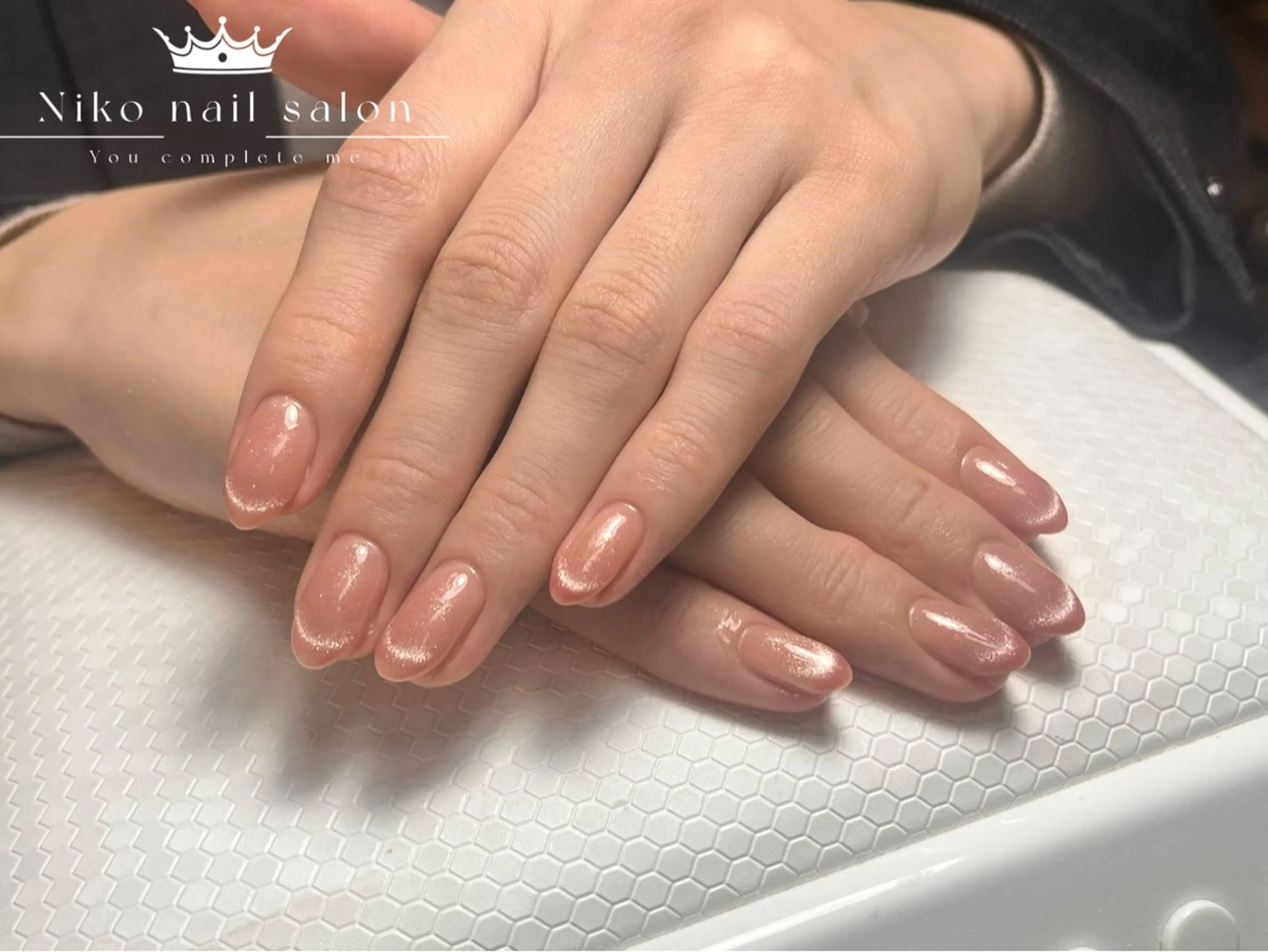 ネイル チークネイル フットネイル フレンチネイル ジェルネイル ガラスフレンチ 柚子 Nikoのネイルデザイン