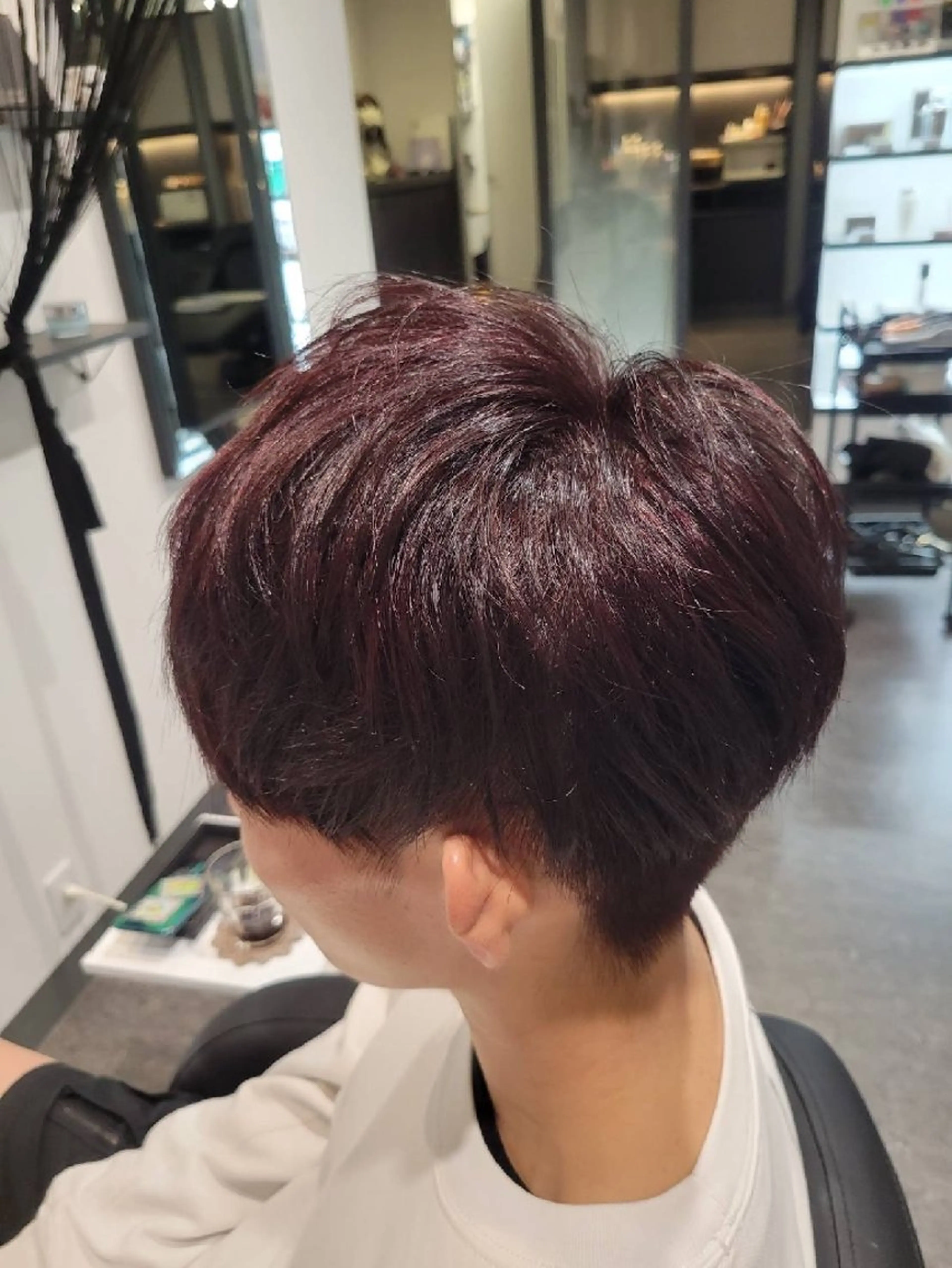 ショート カラー ブラウンカラー pams所属・LEE HANAのヘアスタイル