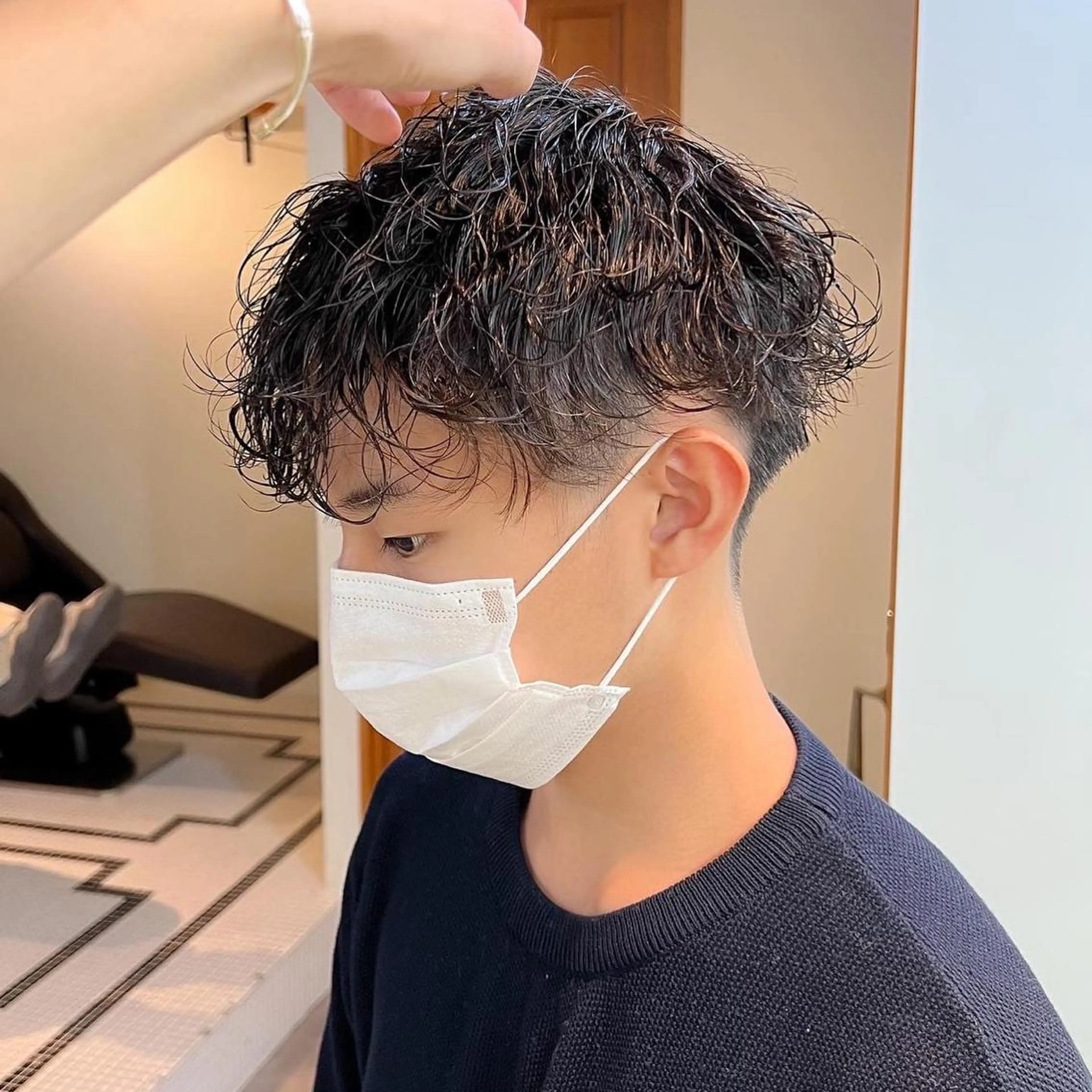 カラー パーマ メンズ メンズパーマ 波巻きパーマ スパイキーショート/ メンズヘア/hugeのヘアスタイル
