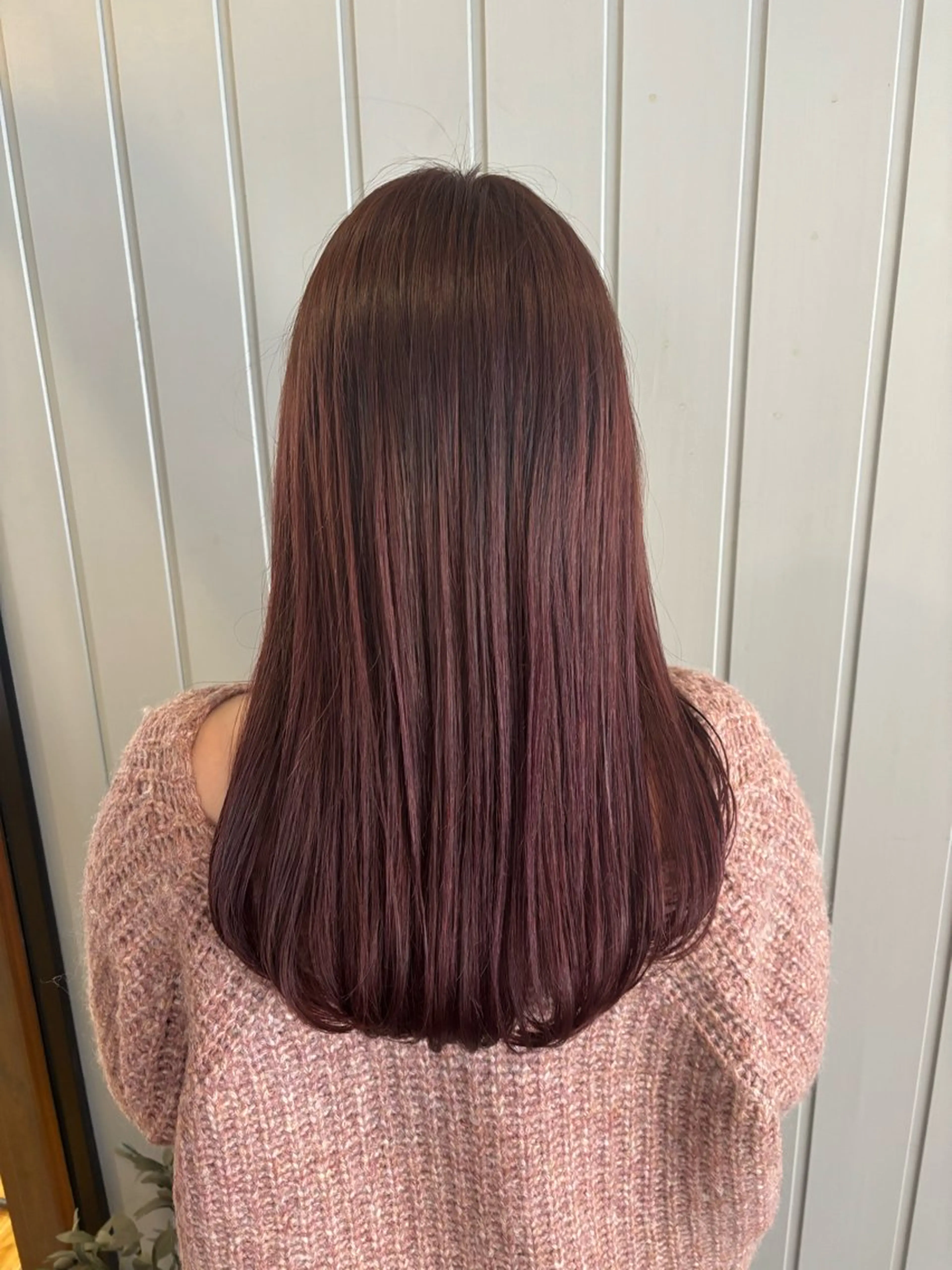 ロング カラー ブラウンカラー ピンクカラー ピンクブラウン カット ヘアカラー トリートメント Aujua認定サロン /Rena/暖色🎀のヘアスタイル