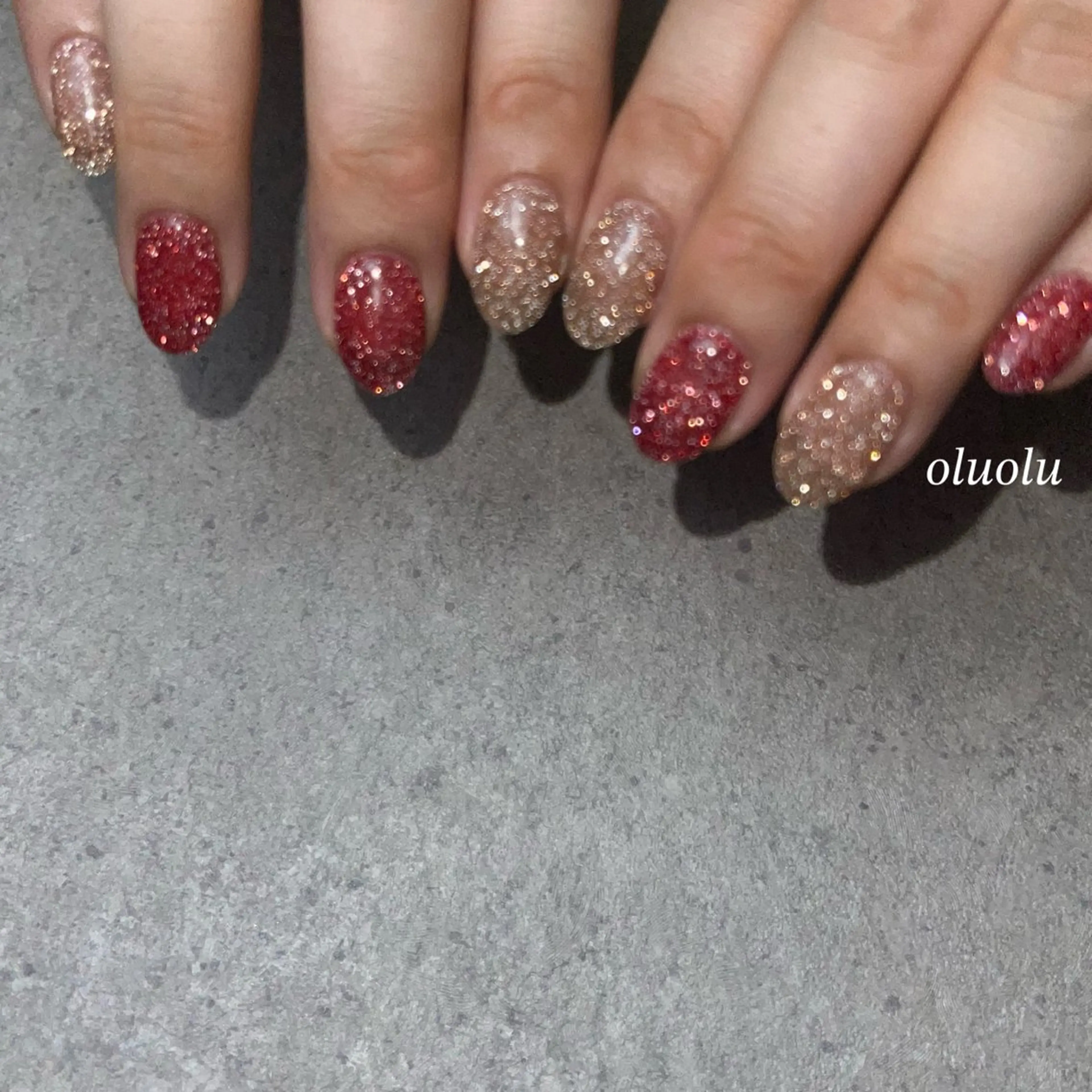 ネイル アートネイル フラッシュネイル フットネイル キラキラネイル ハンドネイル 大村 紬華のネイルデザイン