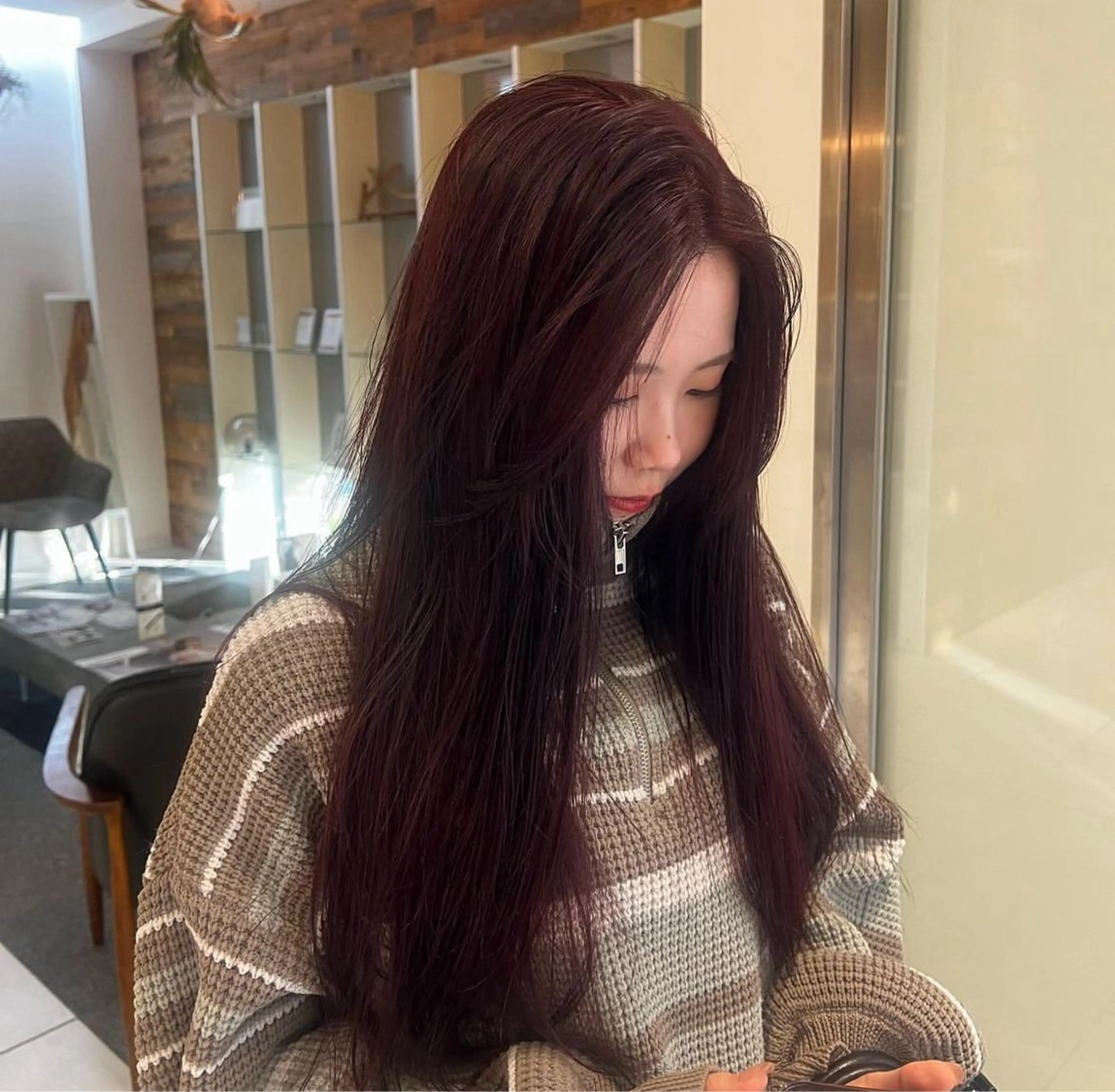 ロング ヘアカラー ハイトーン/ 髪質改善/ヒロタリカのヘアスタイル