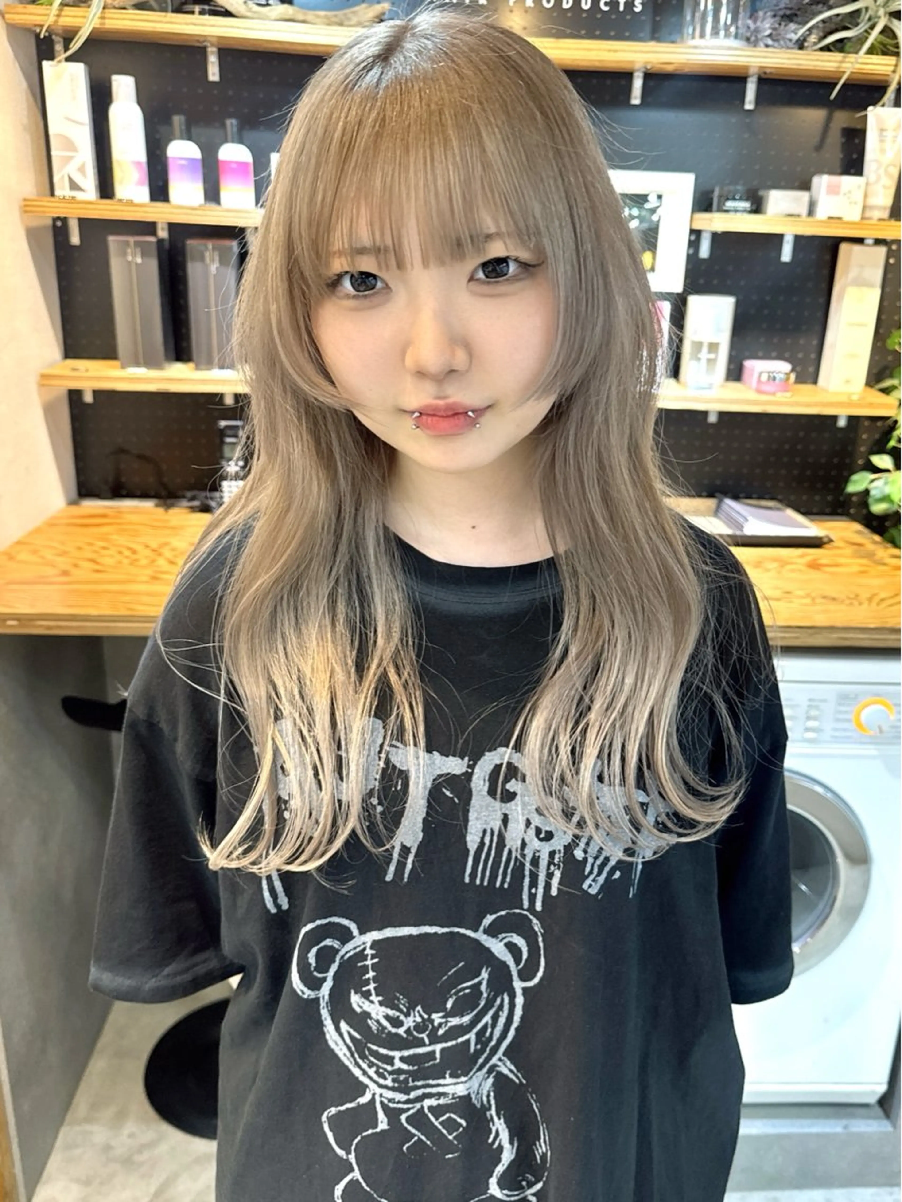 ミディアム カラー カット ヘアカラー トリートメント Rico / bob/グレージュのヘアスタイル