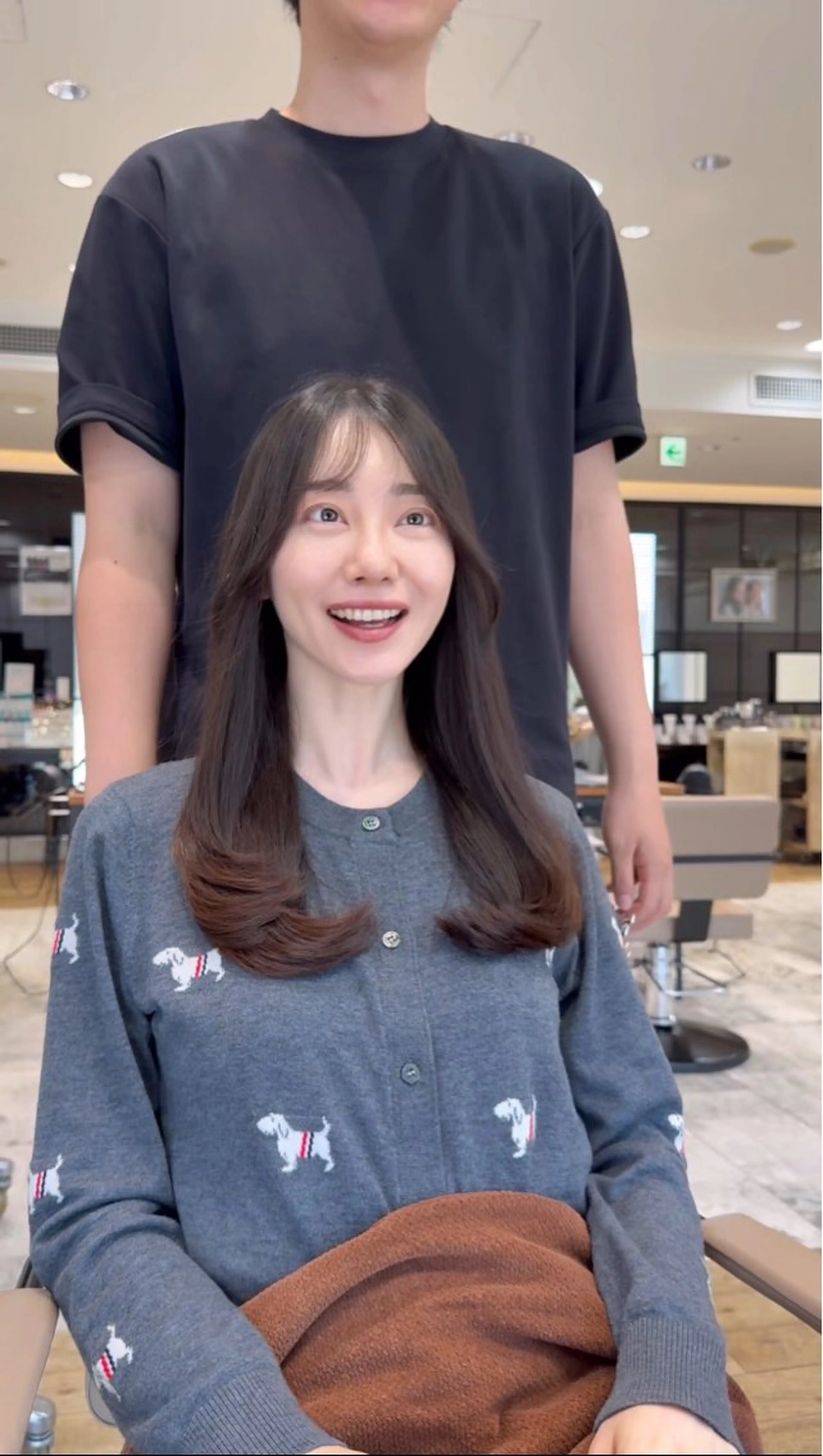 ロング カラー レイヤーカット カット ヘアカラー トリートメント ヘッドスパ 石戸谷　海斗/韓国 レイヤー/艶カラーのヘアスタイル
