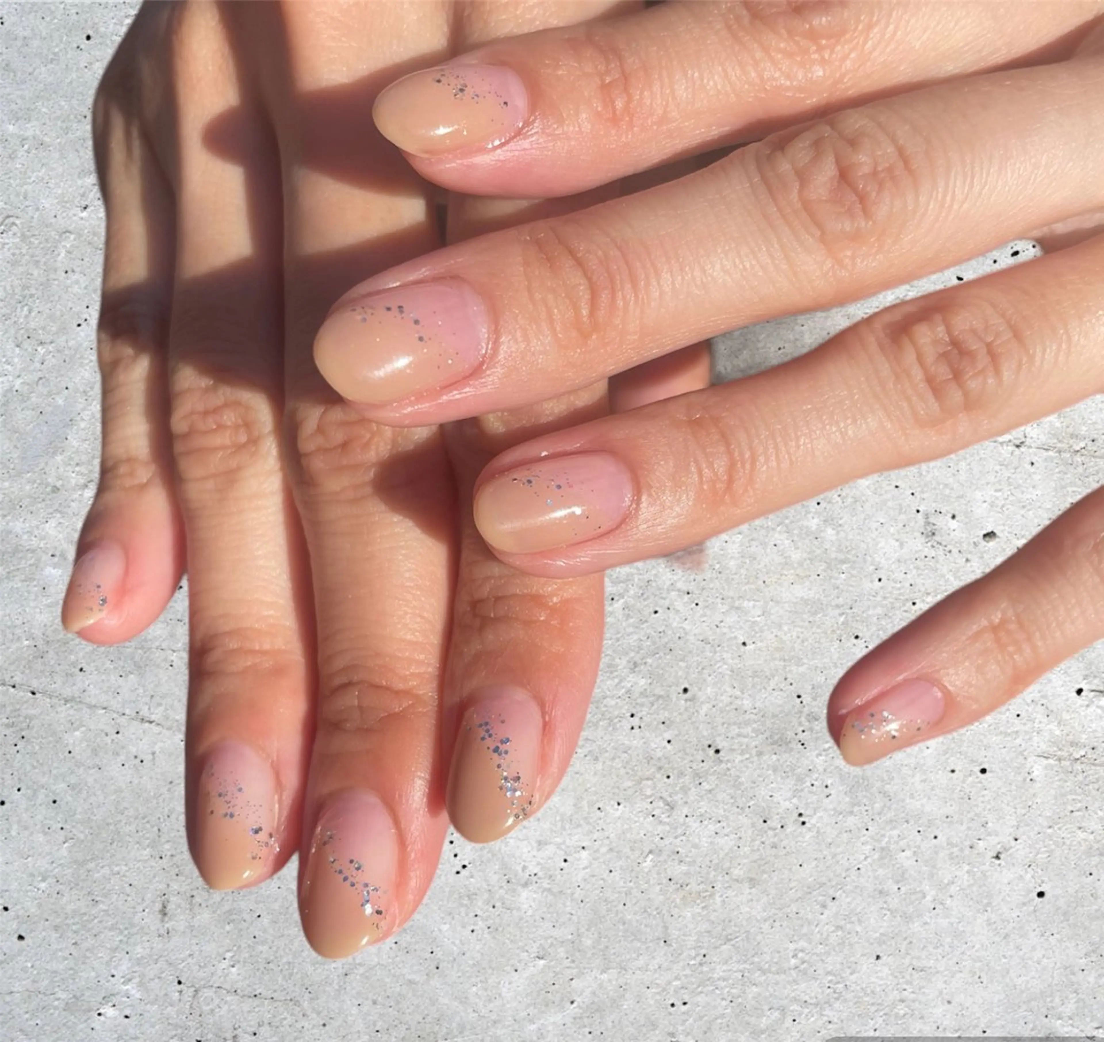 ネイル フレンチネイル ラメ(グリッター) 斜めフレンチ シンプルネイル cscnail keikoのその他イメージ