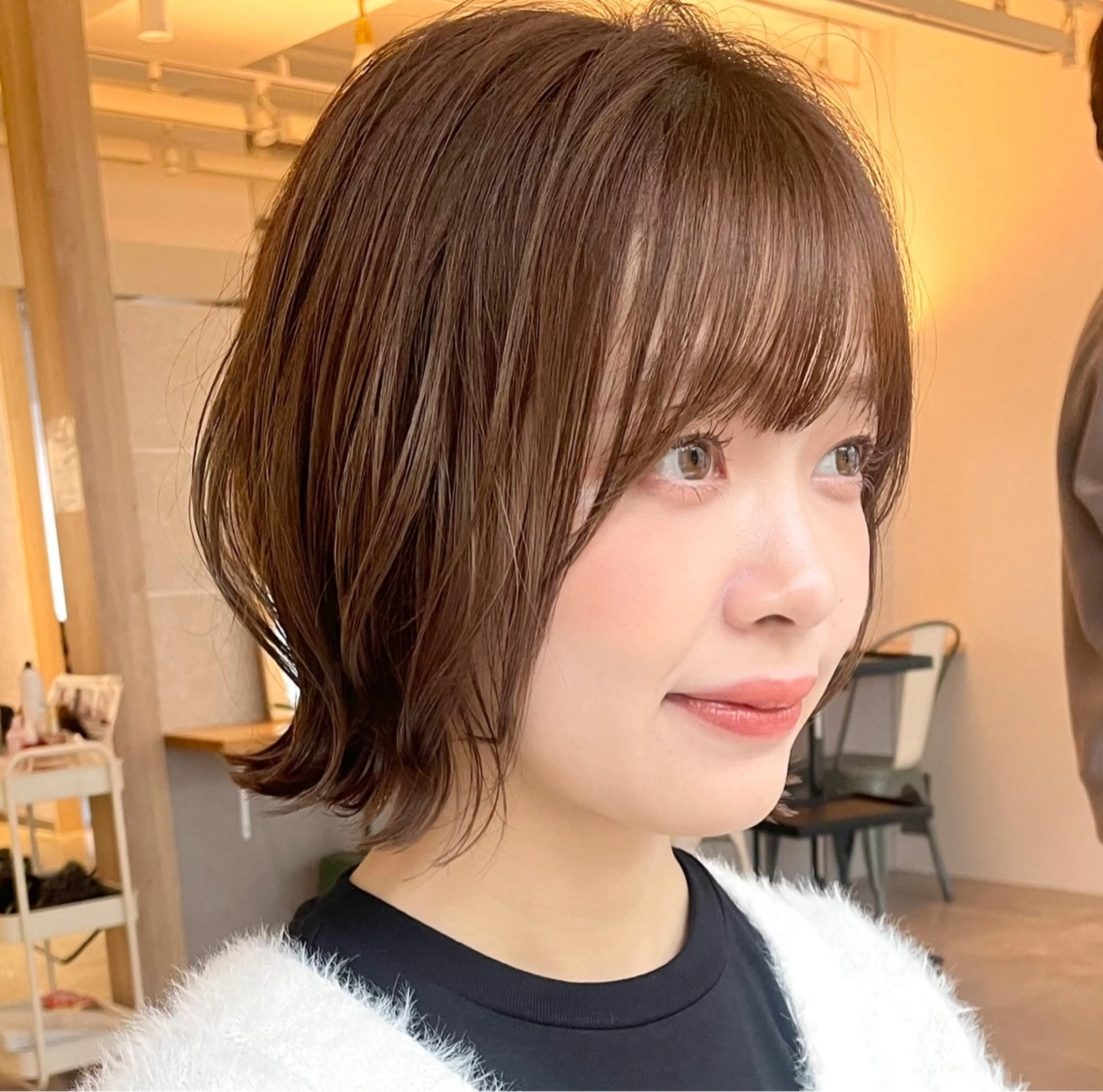 ショート カラー ベージュカラー ボブ ボブパーマ/似合わせ /池袋/あつしのヘアスタイル