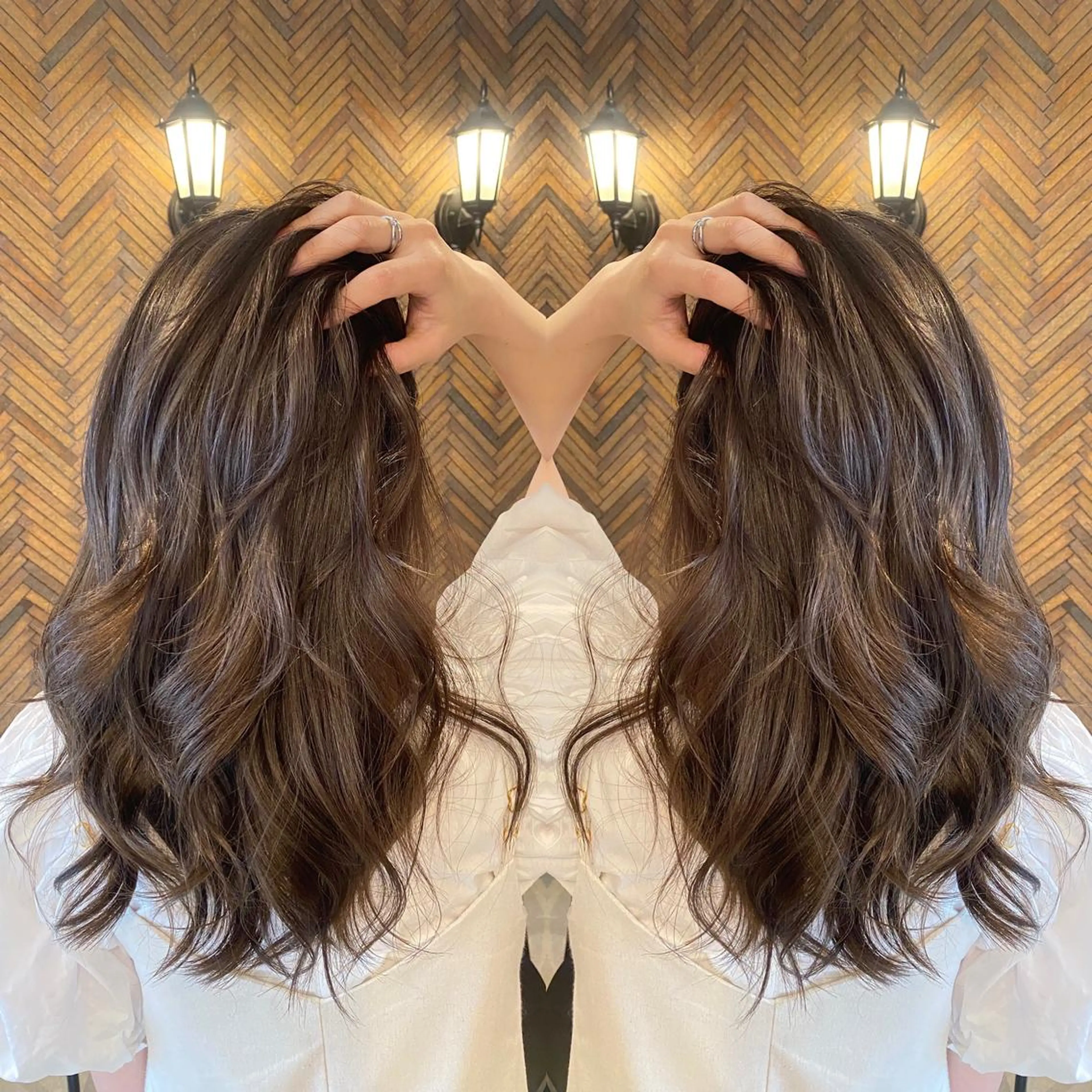 ロング カラー カット トリートメント tocca 💜石田愛結💜のヘアスタイル