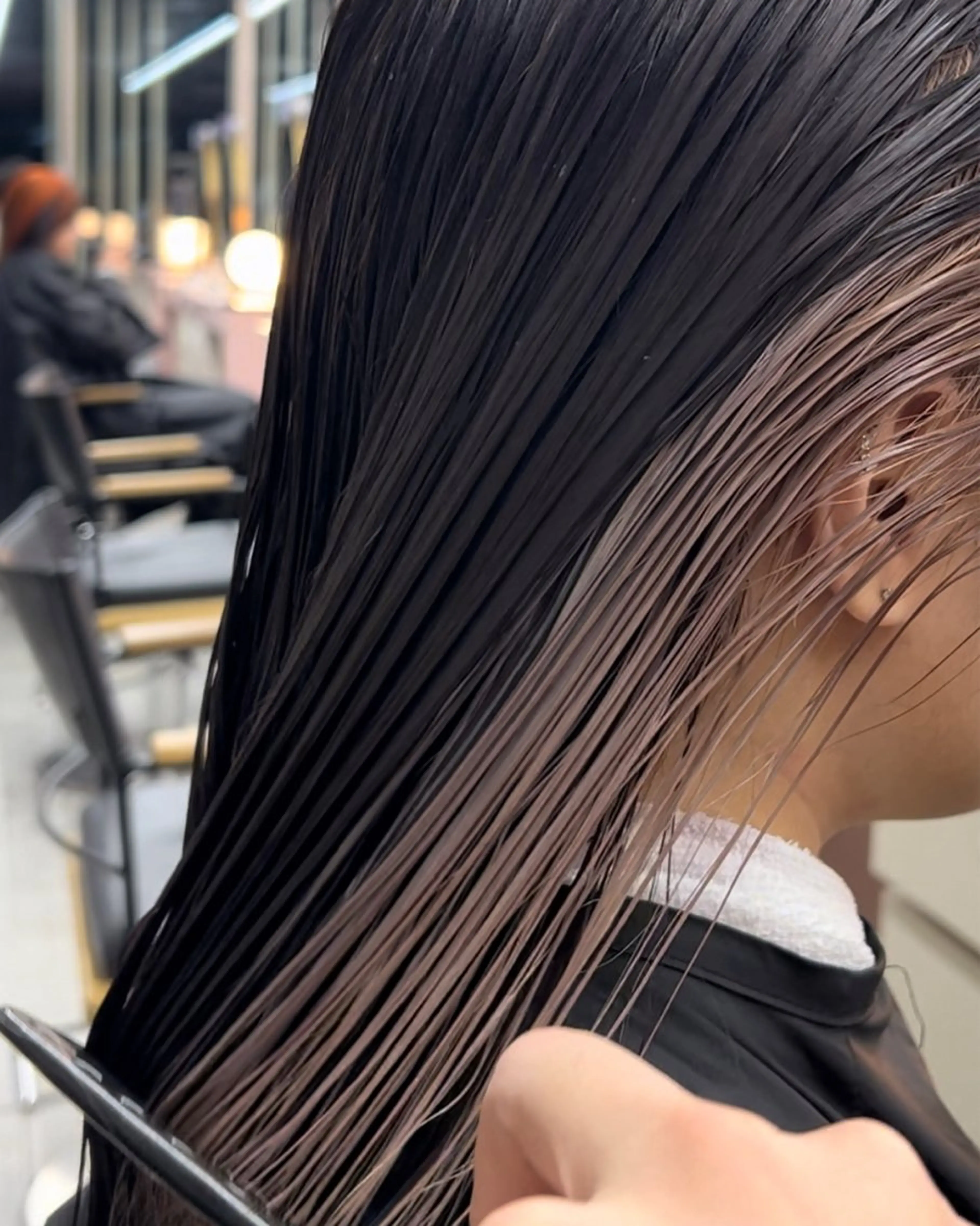 ミディアム カラー ベージュカラー ブリーチ 透明感カラー ブリーチなしカラー ヘアカラー 日韓レイヤー🇰🇷 艶カラー/ナカネのヘアスタイル