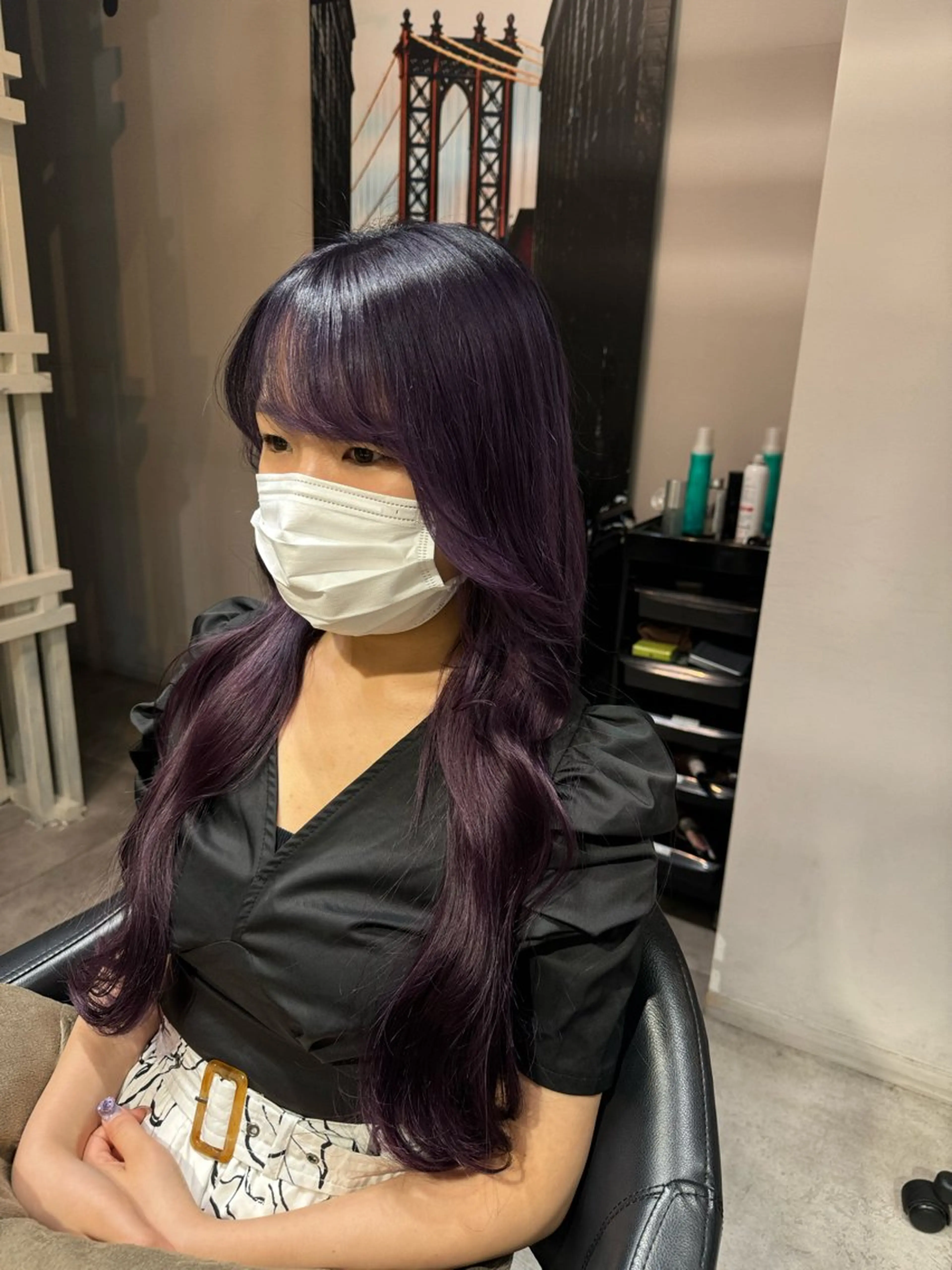 ロング カラー ブラウンカラー ラベンダーカラー ヘアカラー トリートメント Dxxxx III所属・オシャレ女性目線の 大人メンズ❁⃘*.ﾟのヘアスタイル