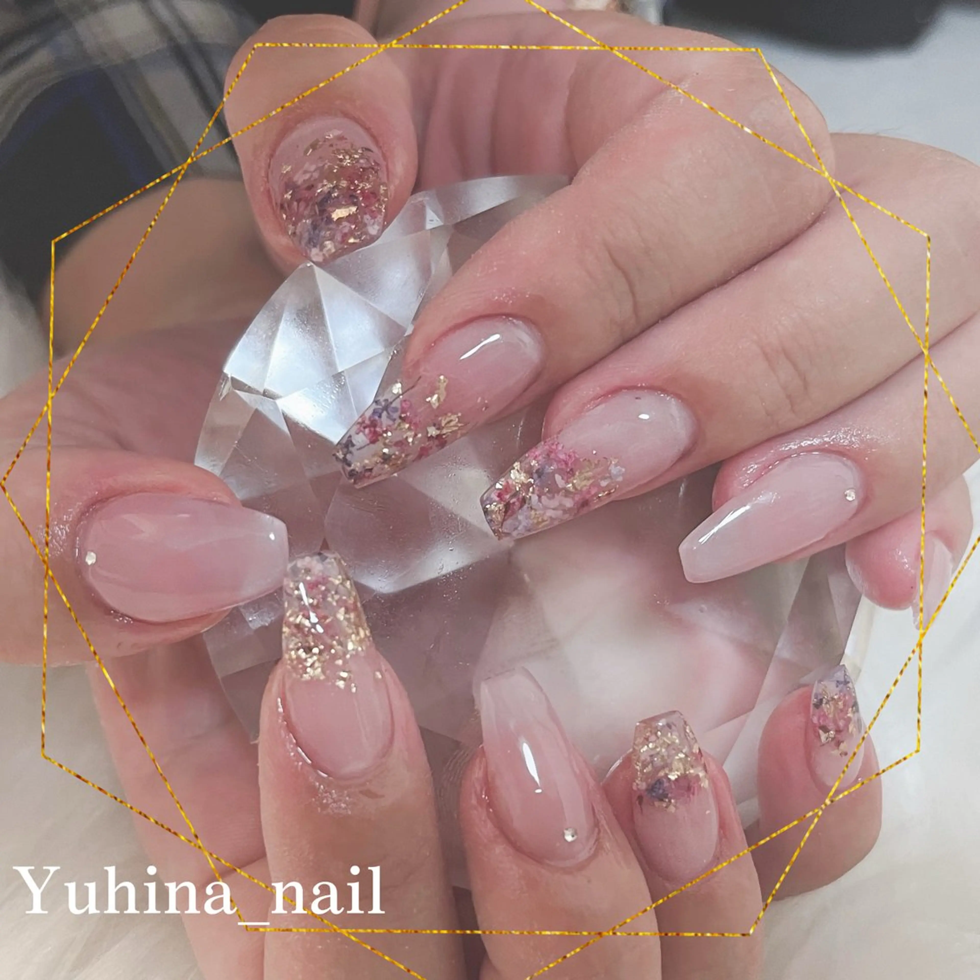 ネイル スカルプネイル ハンドネイル Yuhina _nail‪ෆ‪.*のネイルデザイン