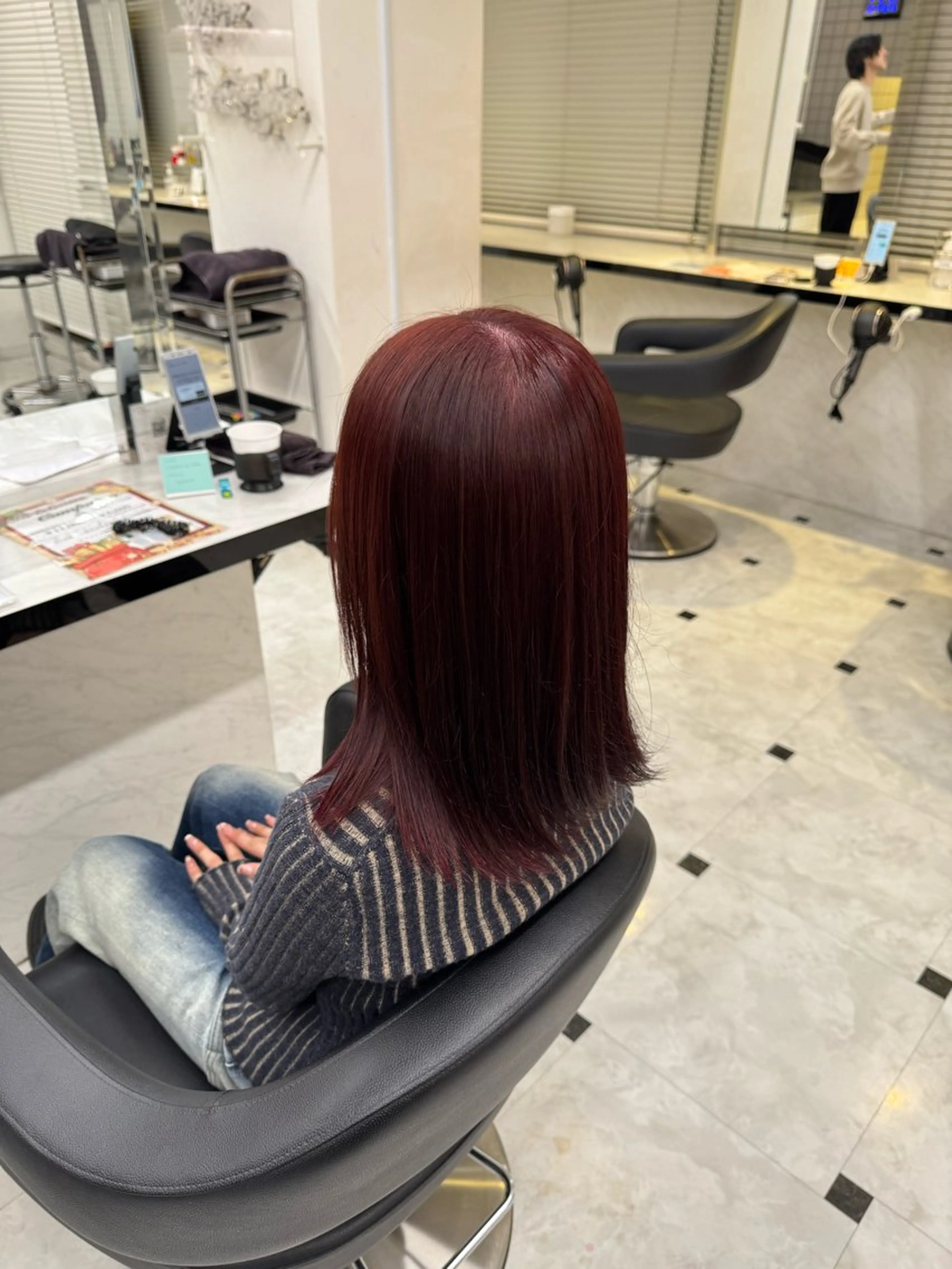ミディアム カラー ヘアアレンジ ブリーチ ブラウンカラー ピンクカラー ピンクブラウン ヘアカラー トリートメント ヘッドスパ ヘアセット 🥀レイヤー×ハイト ーントレンドヘア🥀のヘアスタイル