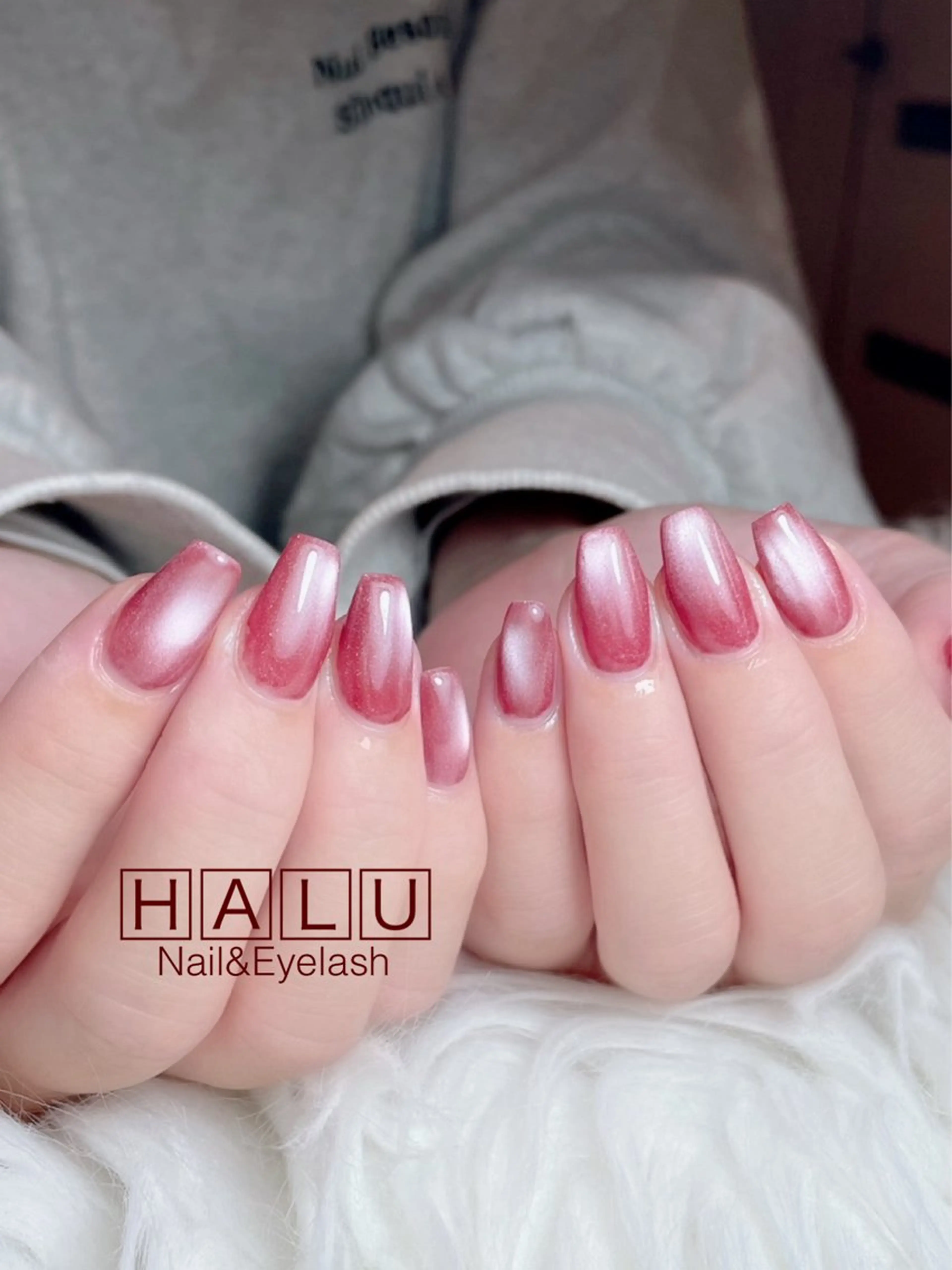 ネイル ボルドー マグネットネイル ハンドネイル フットネイル HALU ハルのネイルデザイン