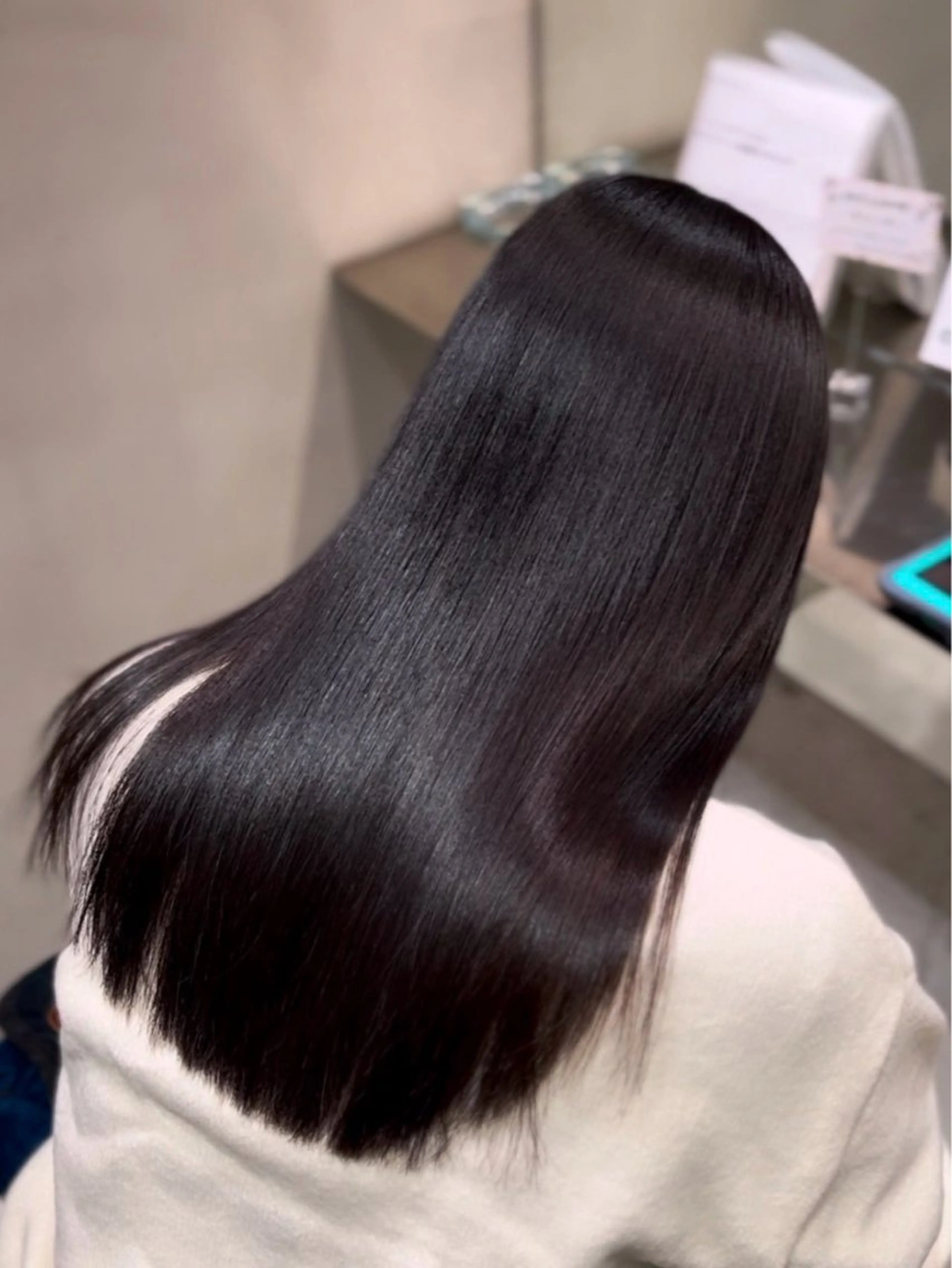 セミロング カット ヘアカラー 縮毛矯正 トリートメント ゆあ♡ 髪質改善×美髪矯正のヘアスタイル