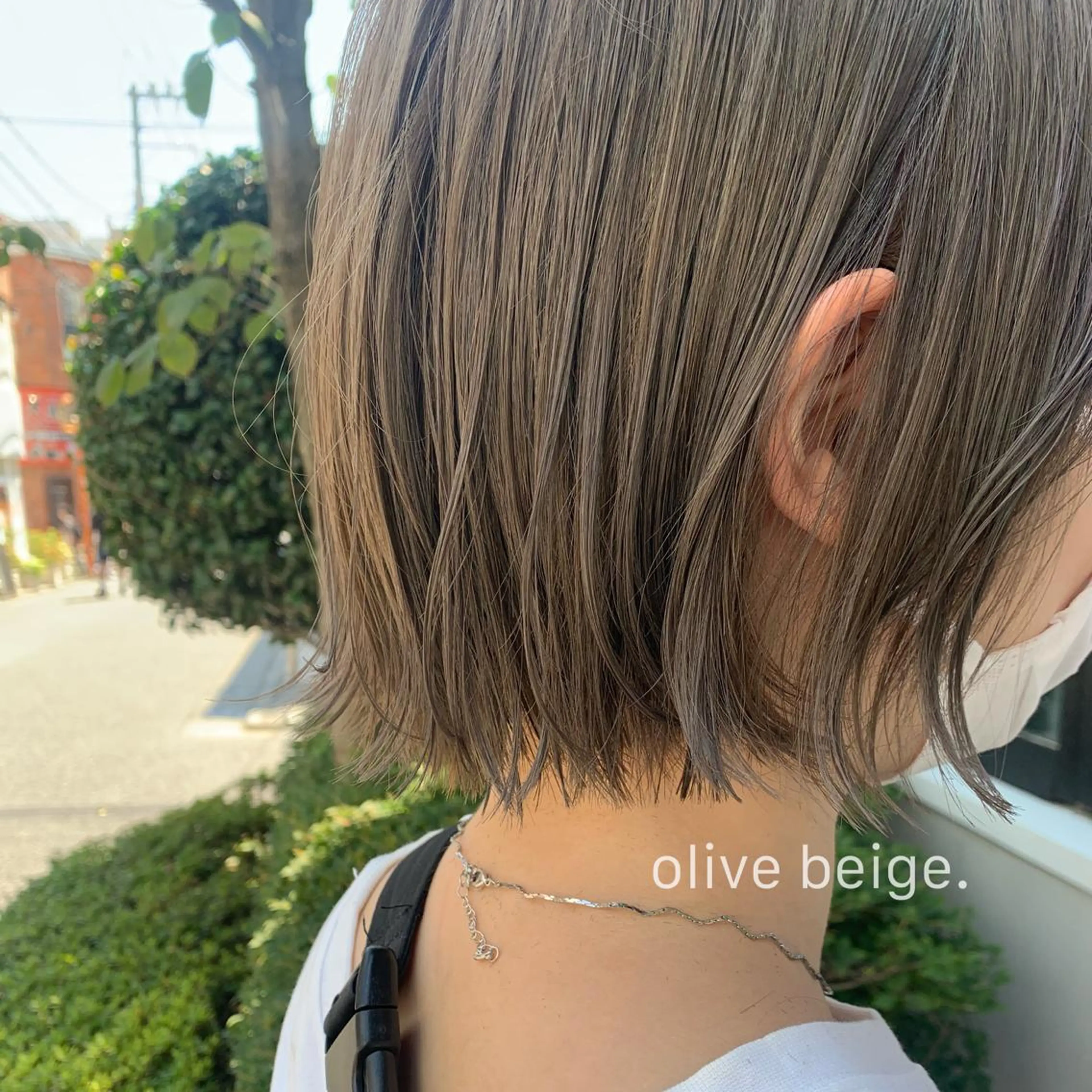 ミディアム カラー カット ヘアカラー トリートメント RINA🧤 デザインとボブのヘアスタイル