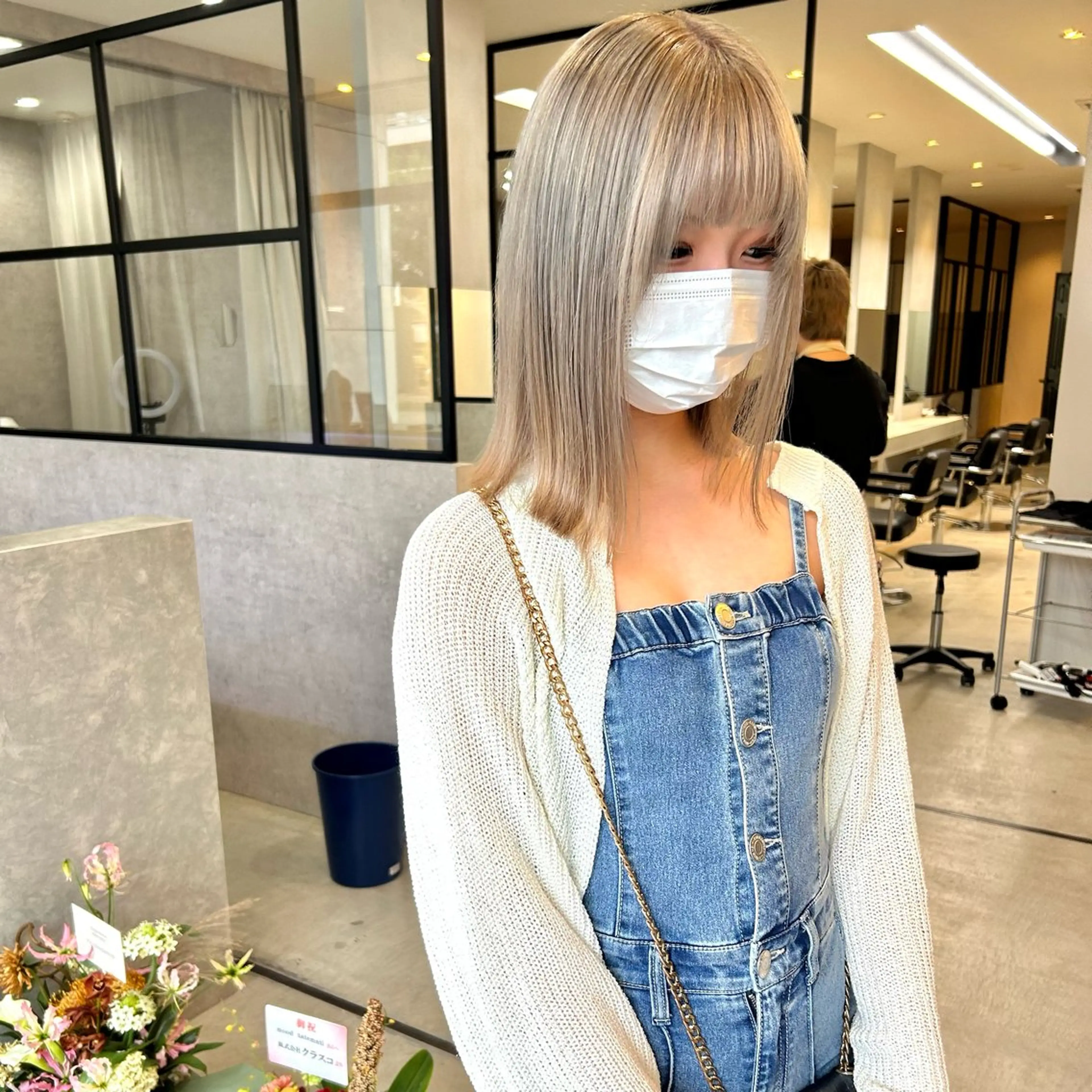 ミディアム カラー ヘアカラー トリートメント mood tatemachiのヘアスタイル