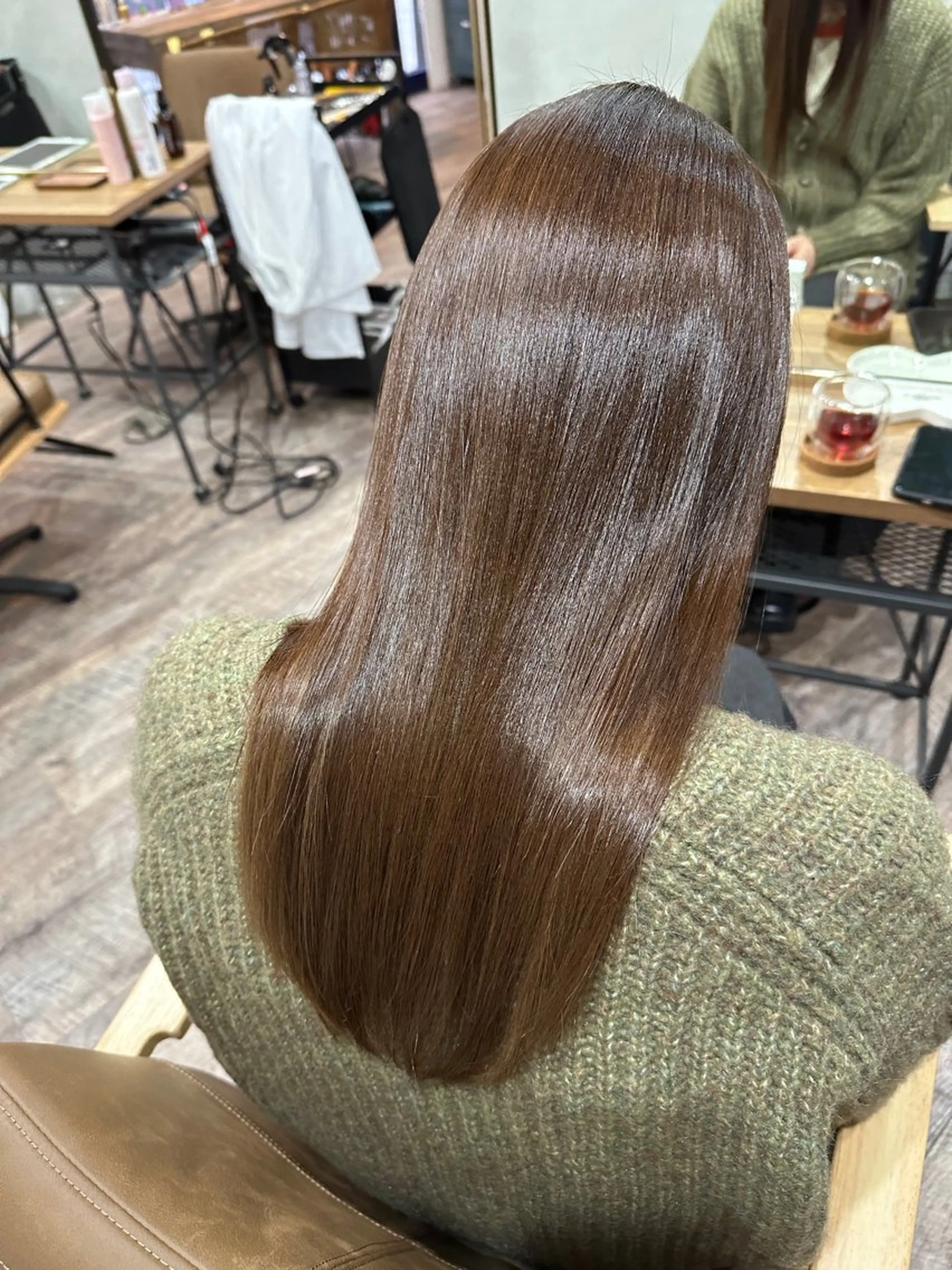 前髪のみの縮毛矯正の写真