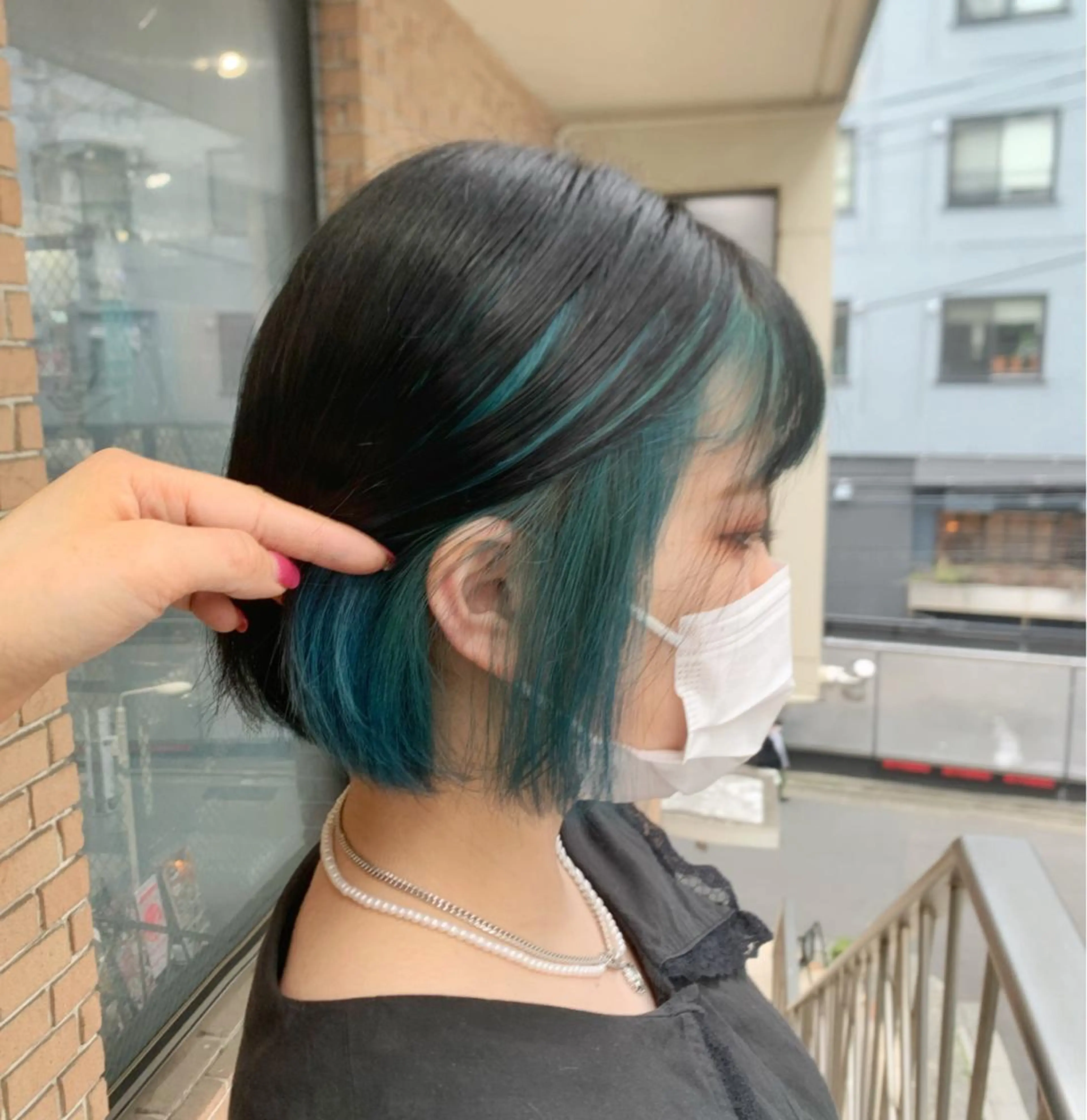 ショート カラー ヘアアレンジ ブリーチ デザインカラー ヘアカラー ピンクカラー🩷 ヘアセットＮＯ.1のヘアスタイル