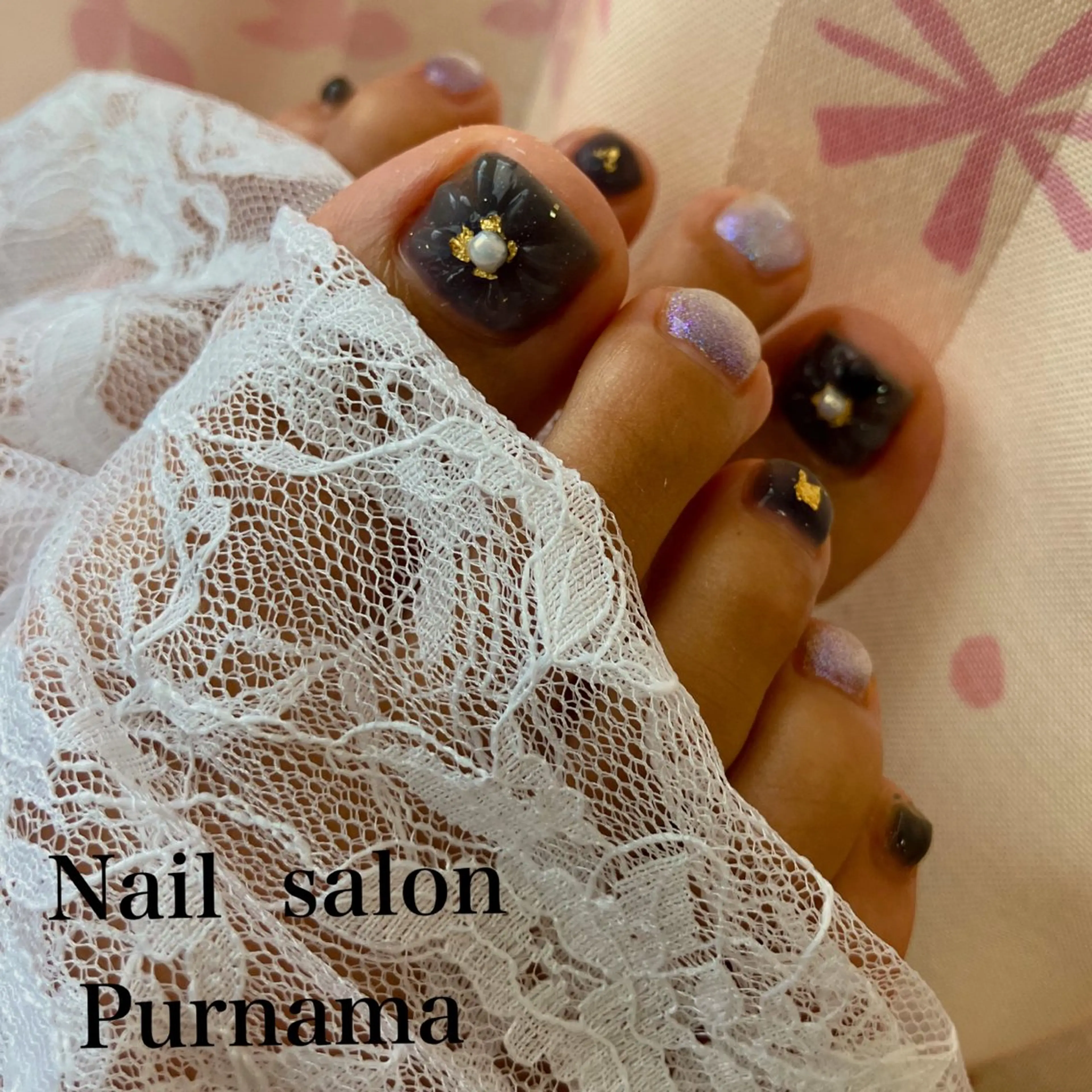 ネイル フットネイル Purnama(ﾌﾟﾙﾅﾓ)所属・Purnama あきのネイルデザイン