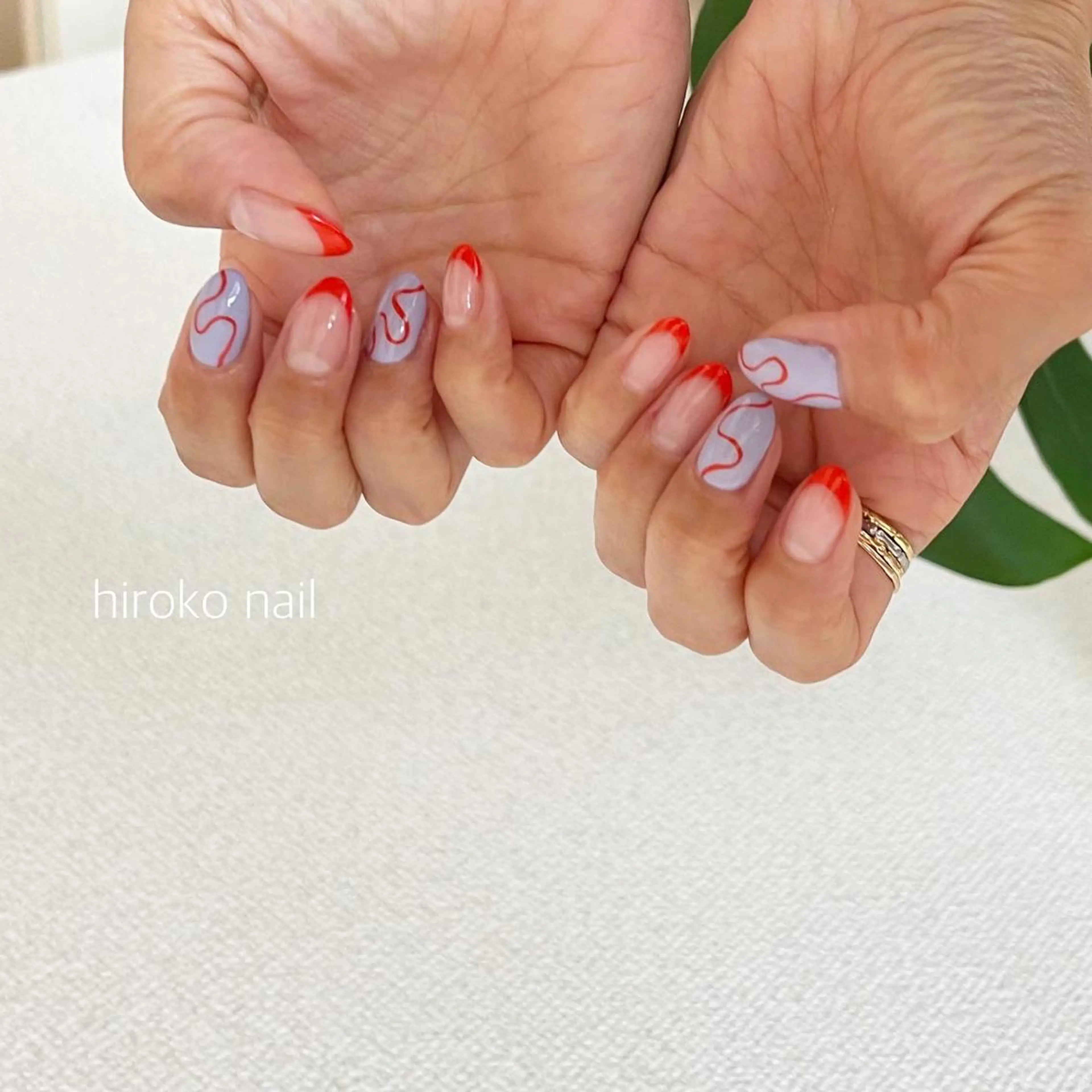 ミディアム ネイル ハンドネイル hiroko nailのネイルデザイン